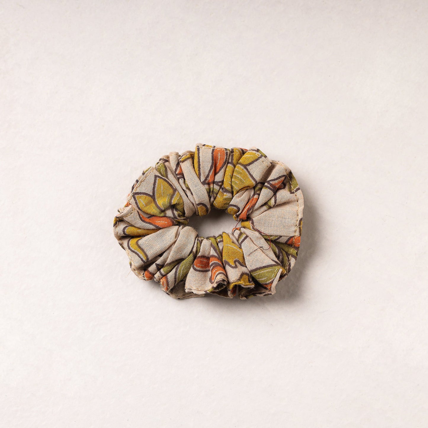 Kalamkari Printed Cotton Elastic Rubber Band/Scrunchie