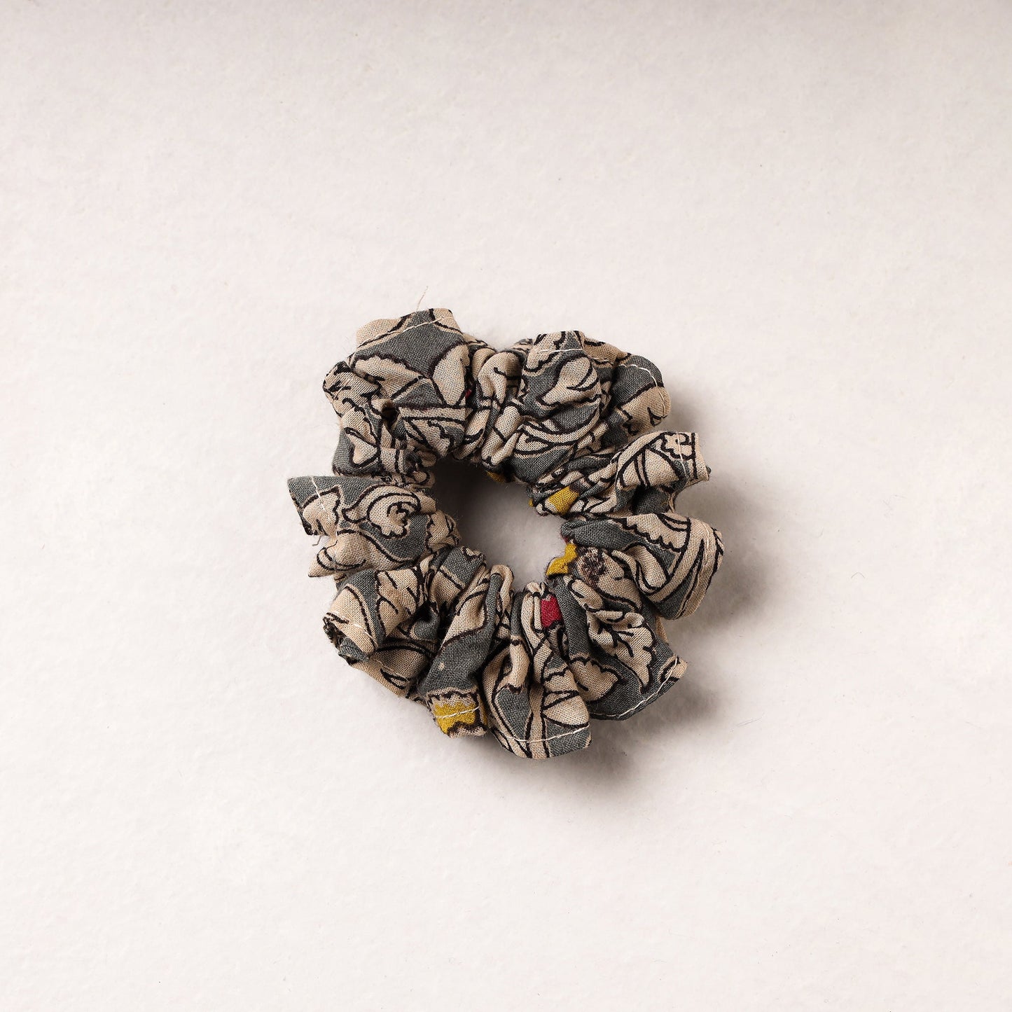 Kalamkari Printed Cotton Elastic Rubber Band/Scrunchie