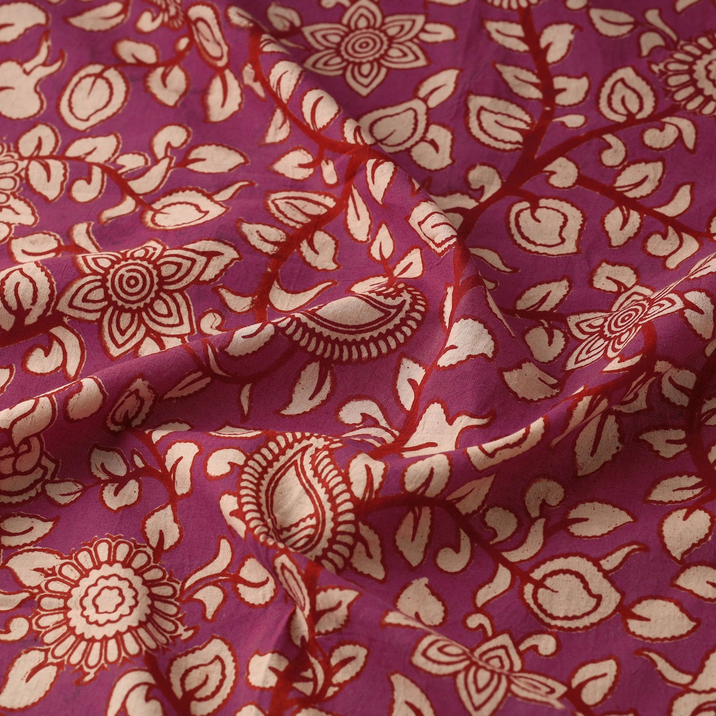 Buy Kalamkari Printed Cotton Fabric Online at iTokri.com