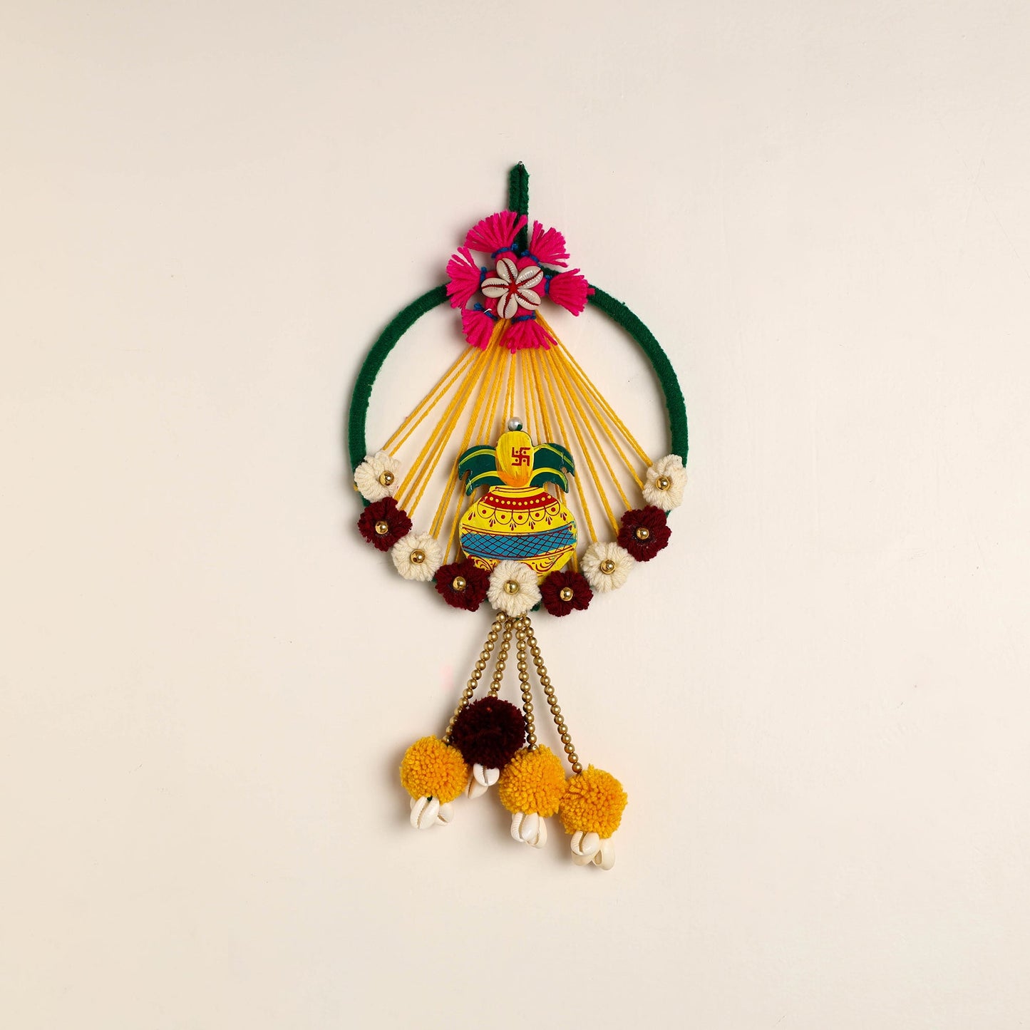 Ganesha- Handmade Wool Wall Hanging