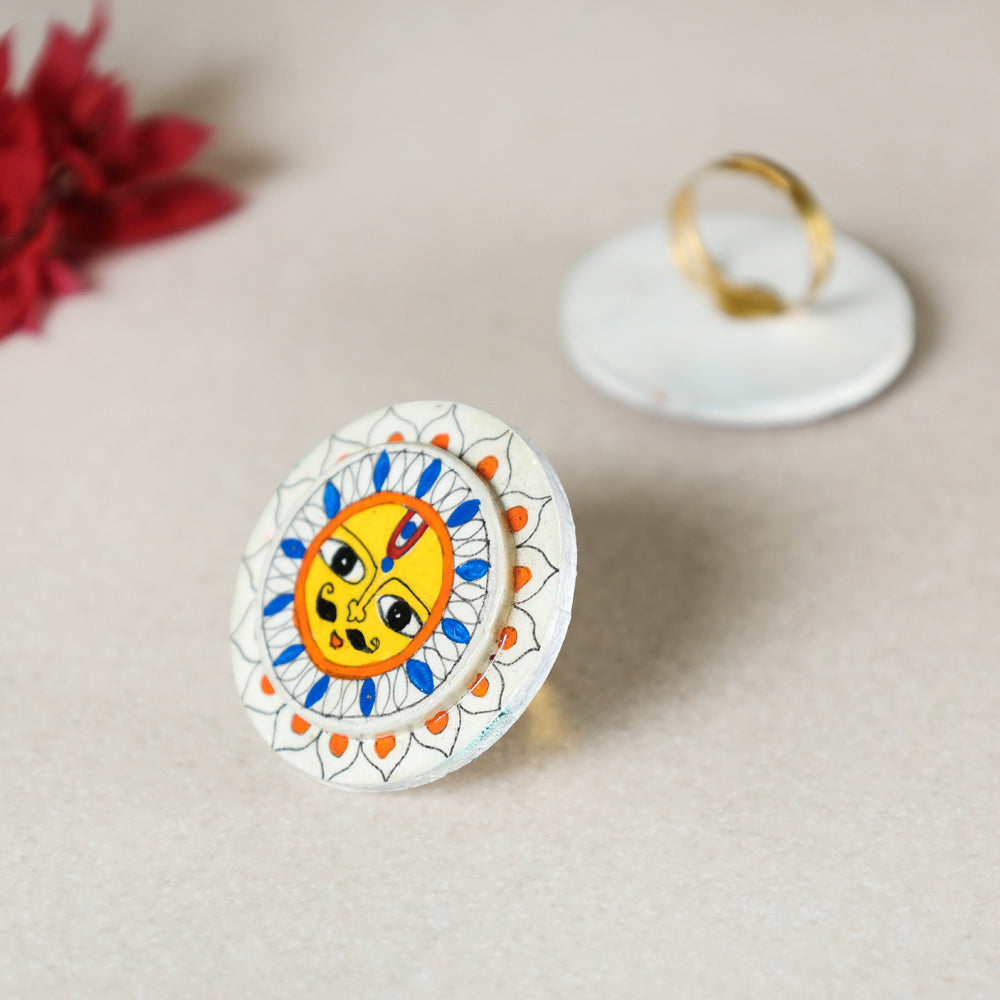madhubani wooden ring