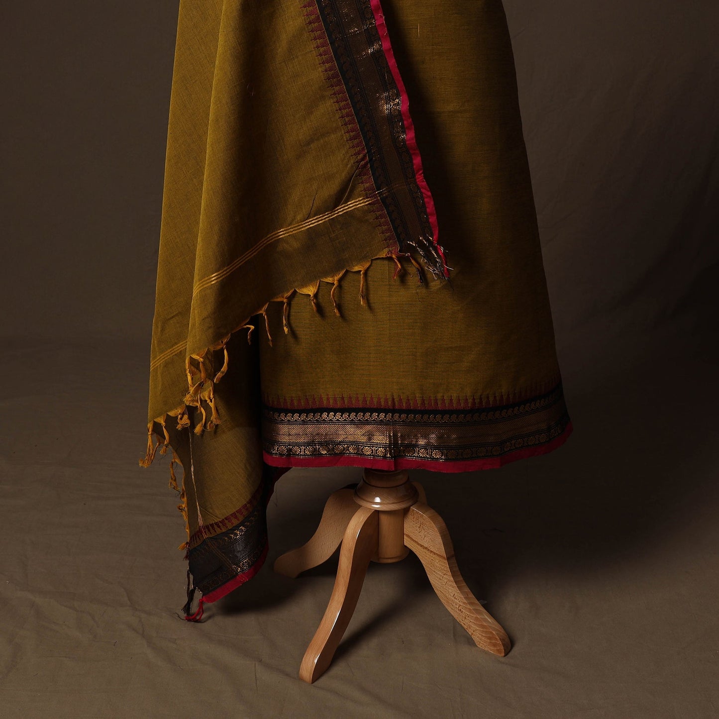 Kandangi chettinad cotton 2pc unstitched dress material 05