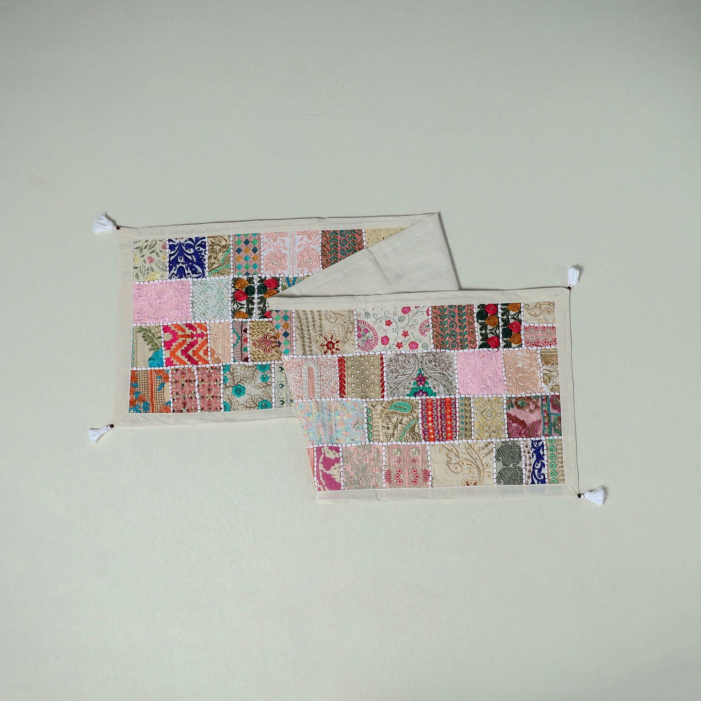 Khambadiya patchwork table runner (73 x 17 in) 09