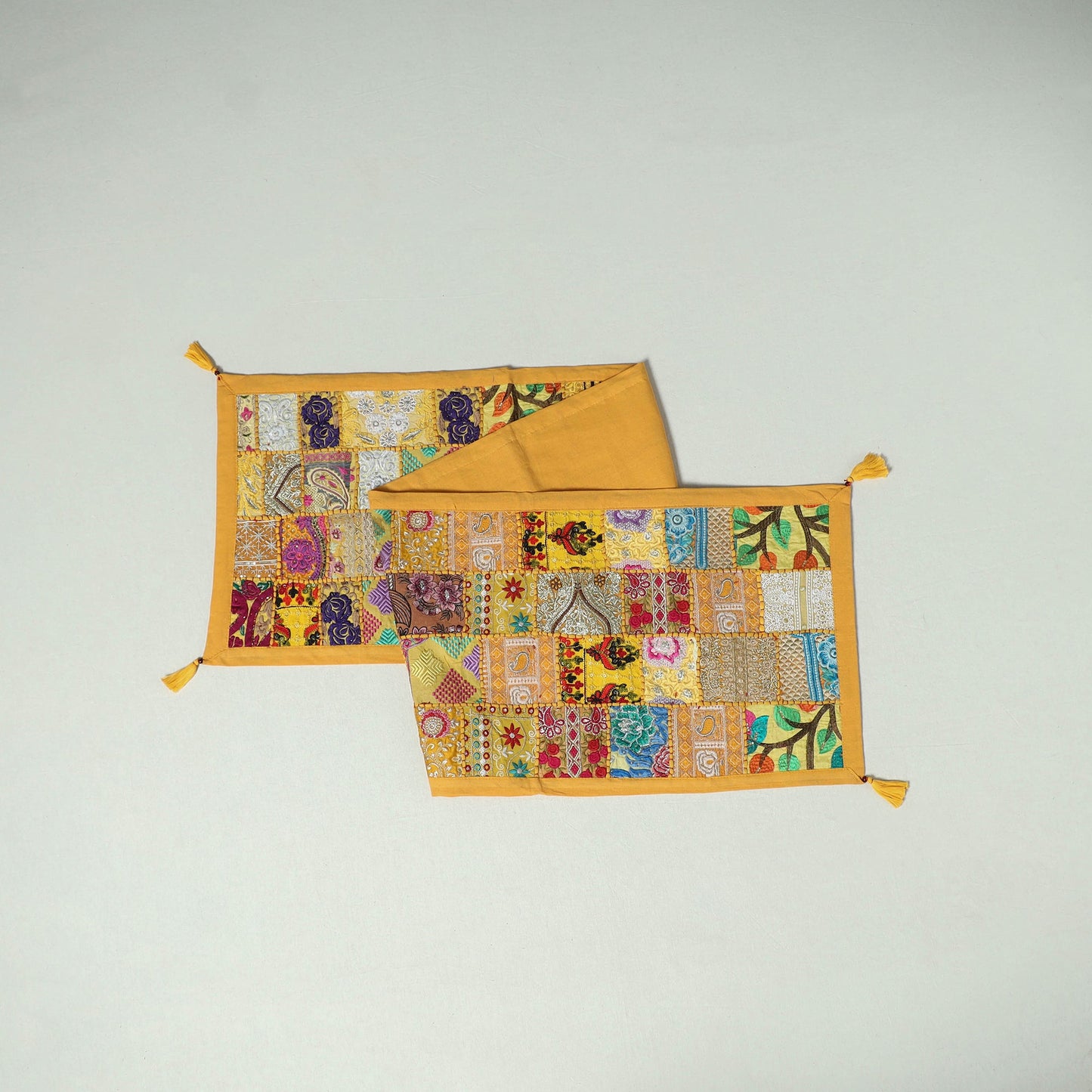 Khambadiya patchwork table runner (73 x 17 in) 14