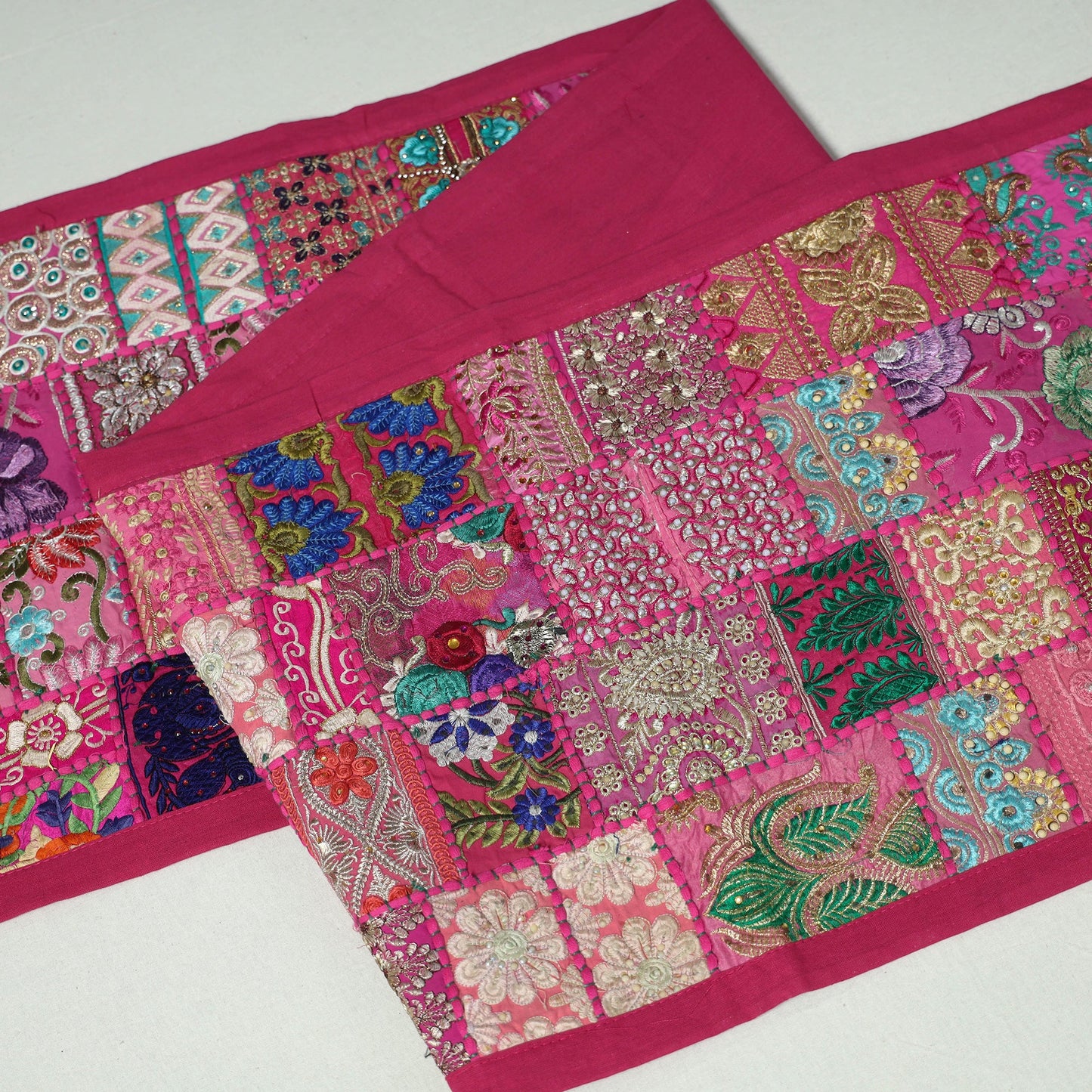 Khambadiya patchwork table runner (73 x 17 in) 19