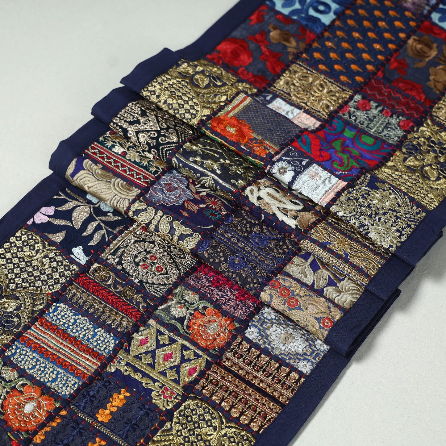 Khambadiya patchwork table runner (73 x 17 in) 20