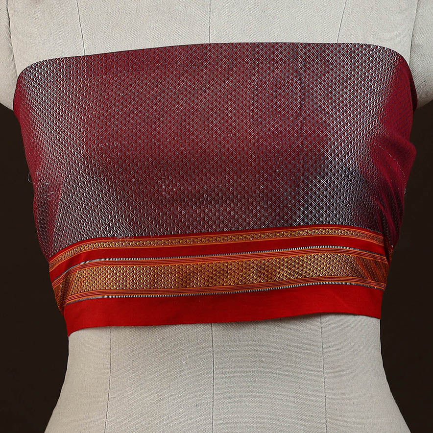 Khun weave cotton blouse piece 38 - handcrafted