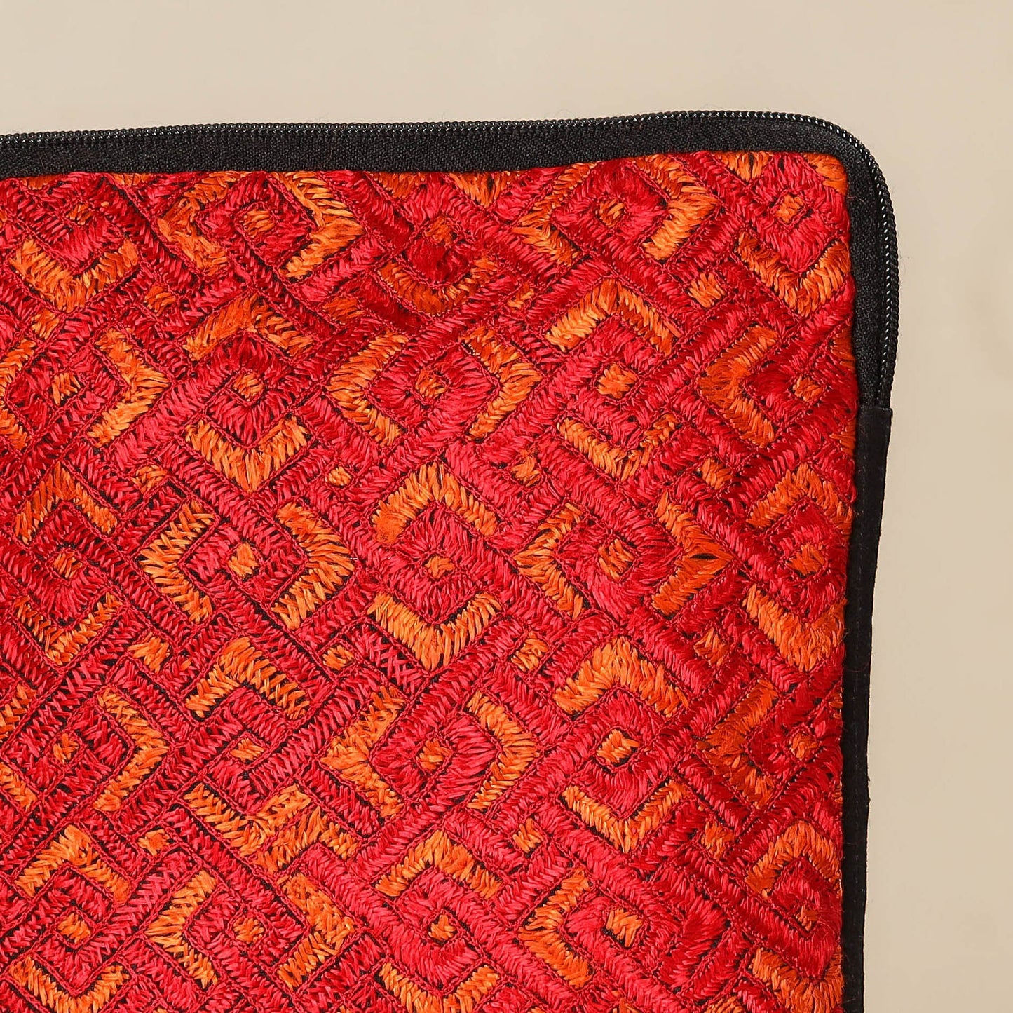 Kutch Ahir Embroidery Silk Tablet Pouch