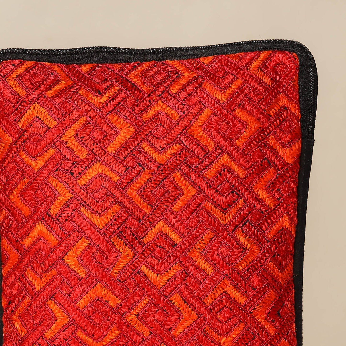 Kutch Ahir Embroidery Silk Tablet Pouch