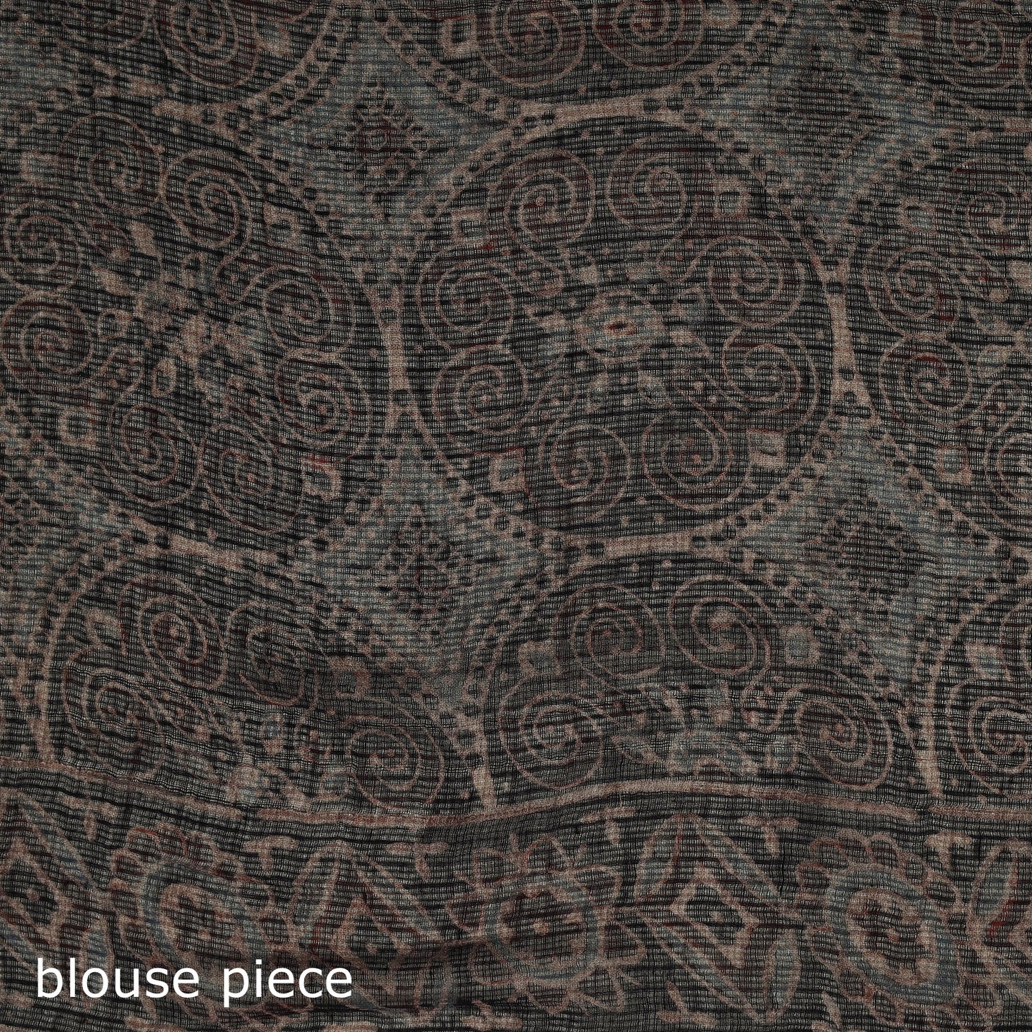 Kutch ajrakh hand block print natural dyed kota doria