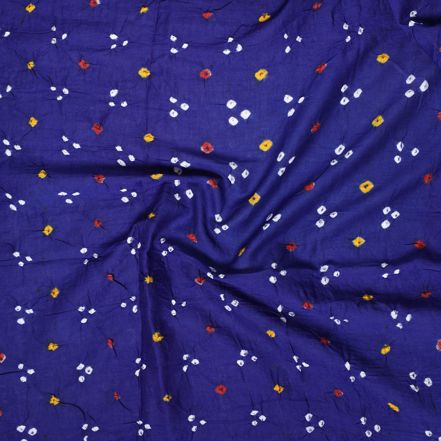 Kutch Bandhani Tie-Dye Satin Cotton Precut Fabric 01
