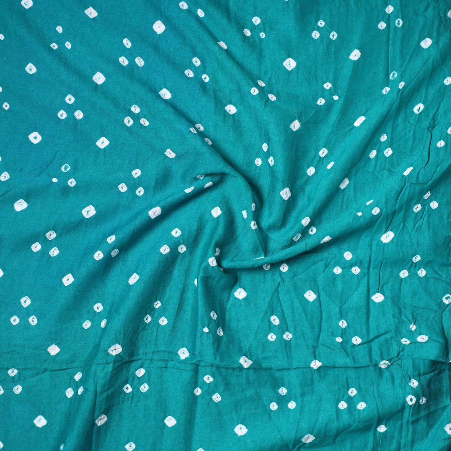 Kutch Bandhani Tie-Dye Satin Cotton Precut Fabric 01