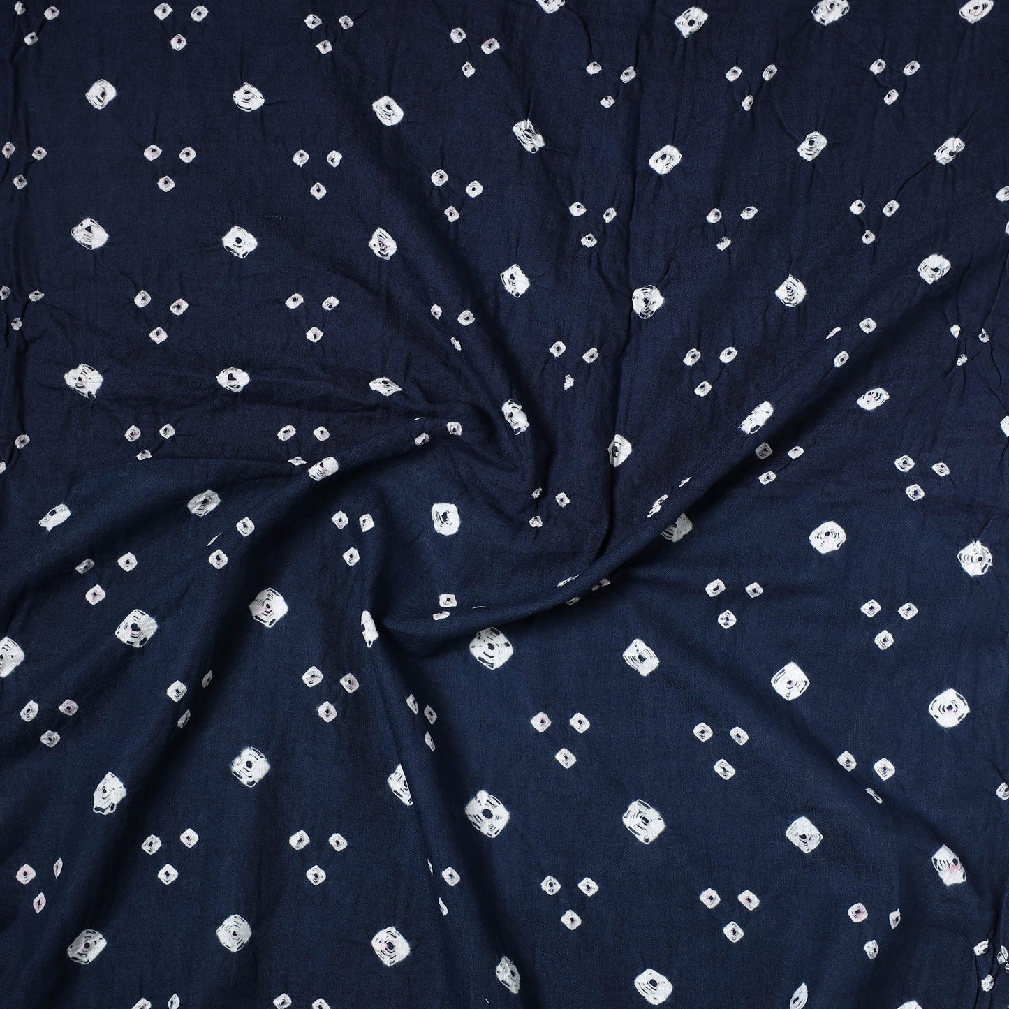 Kutch Bandhani Tie-Dye Satin Cotton Precut Fabric 01