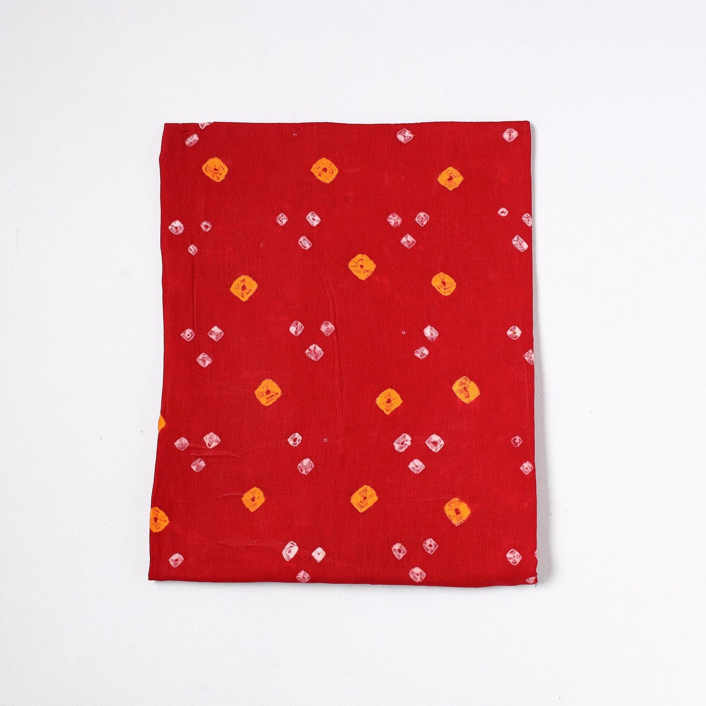 Kutch Bandhani Tie-Dye Satin Cotton Precut Fabric 01