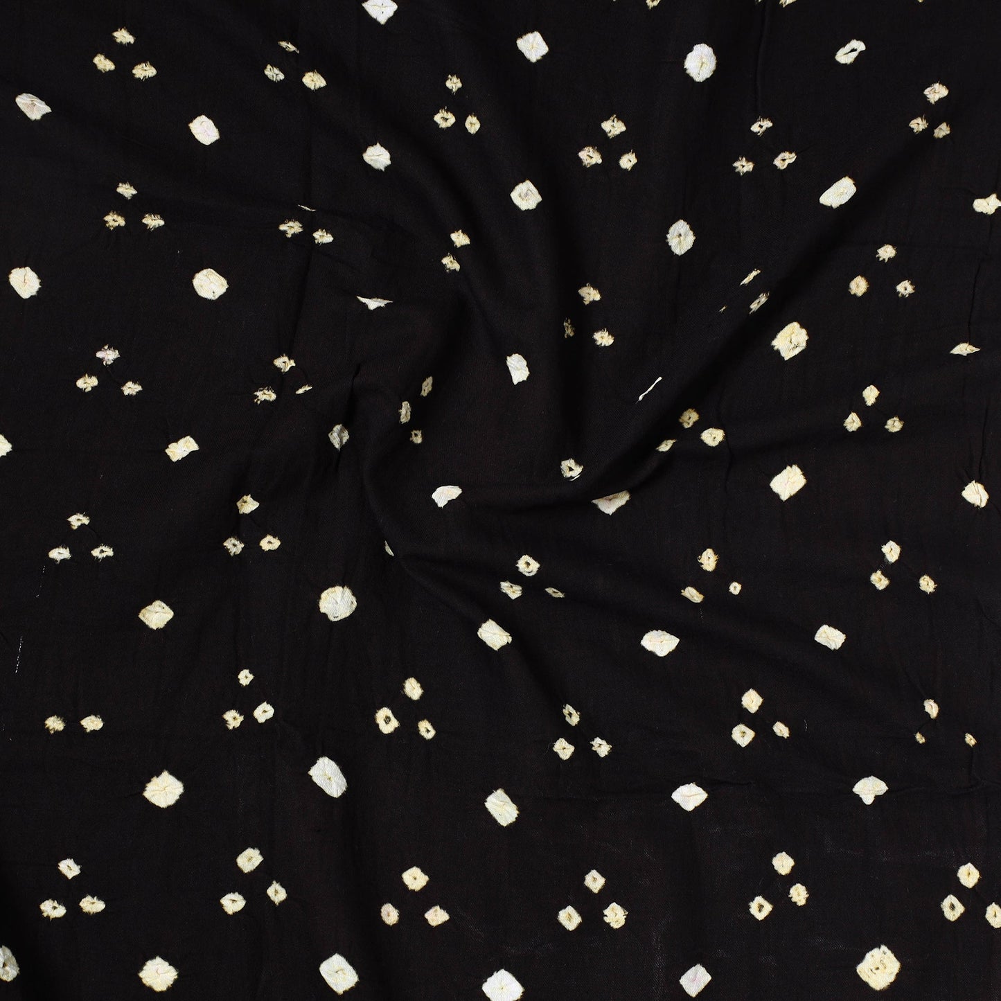 Kutch Bandhani Tie-Dye Satin Cotton Precut Fabric 01