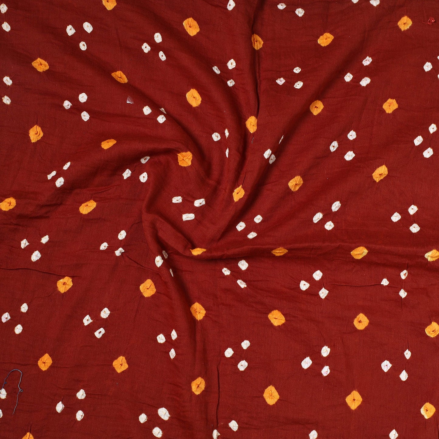 Kutch Bandhani Tie-Dye Satin Cotton Precut Fabric 01
