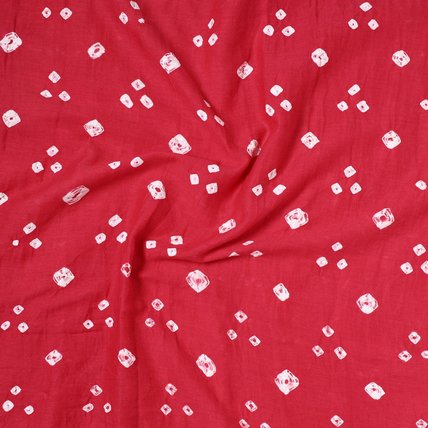 Kutch Bandhani Tie-Dye Satin Cotton Precut Fabric 01