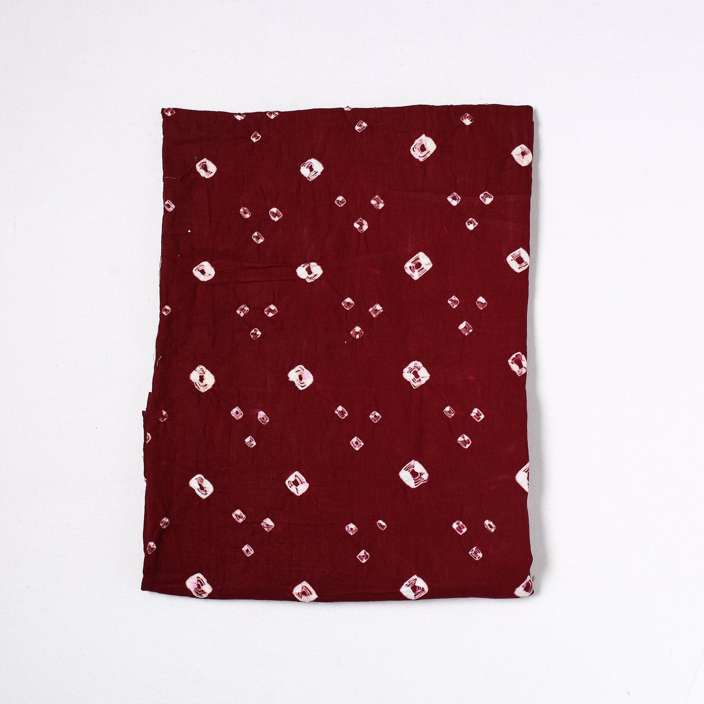 Kutch Bandhani Tie-Dye Satin Cotton Precut Fabric 01