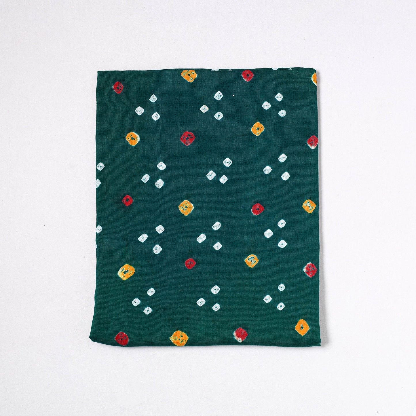 Kutch Bandhani Tie-Dye Satin Cotton Precut Fabric 01