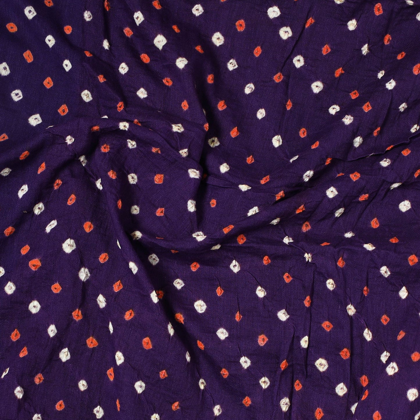 Kutch Bandhani Tie-Dye Satin Cotton Precut Fabric 42
