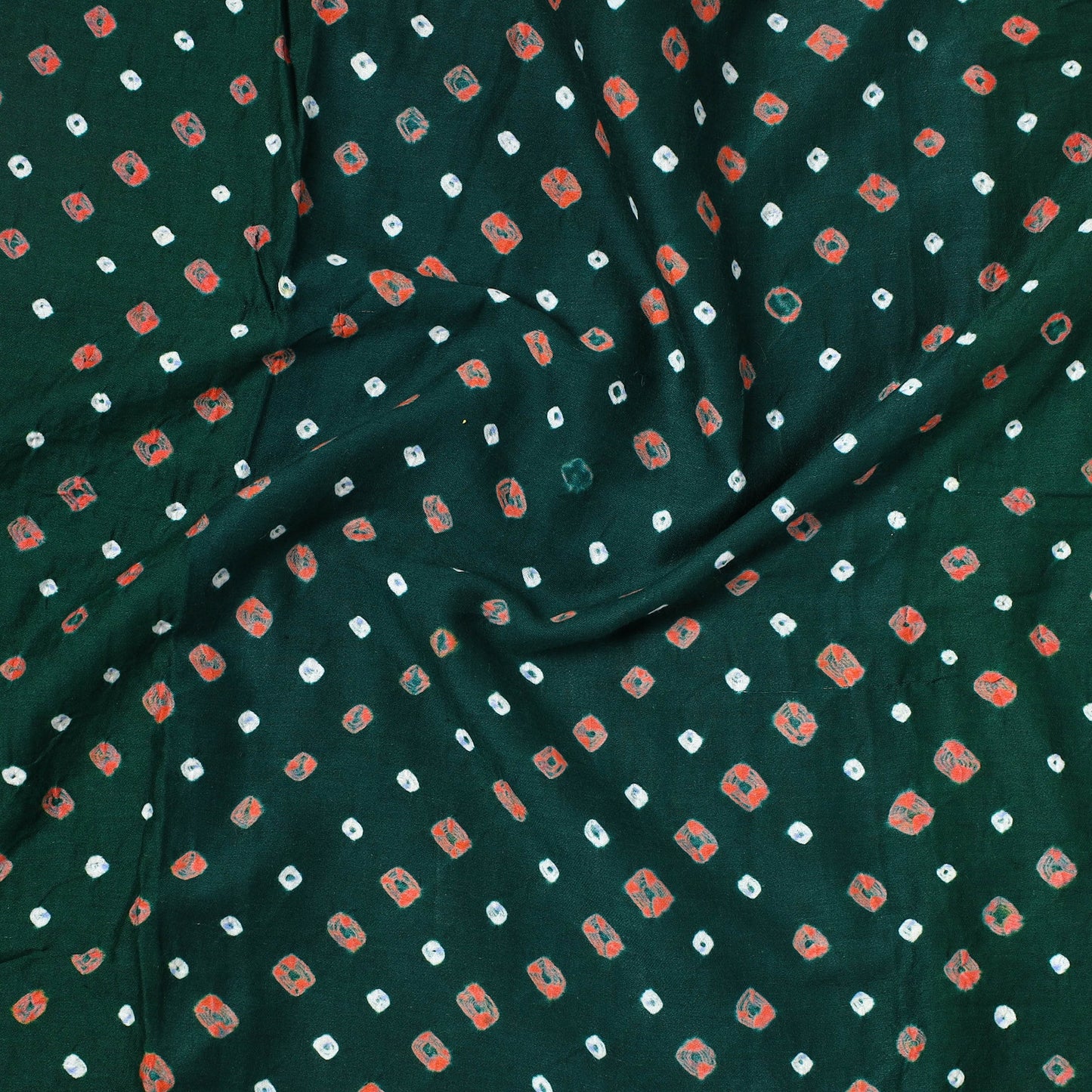 Kutch Bandhani Tie-Dye Satin Cotton Precut Fabric 46