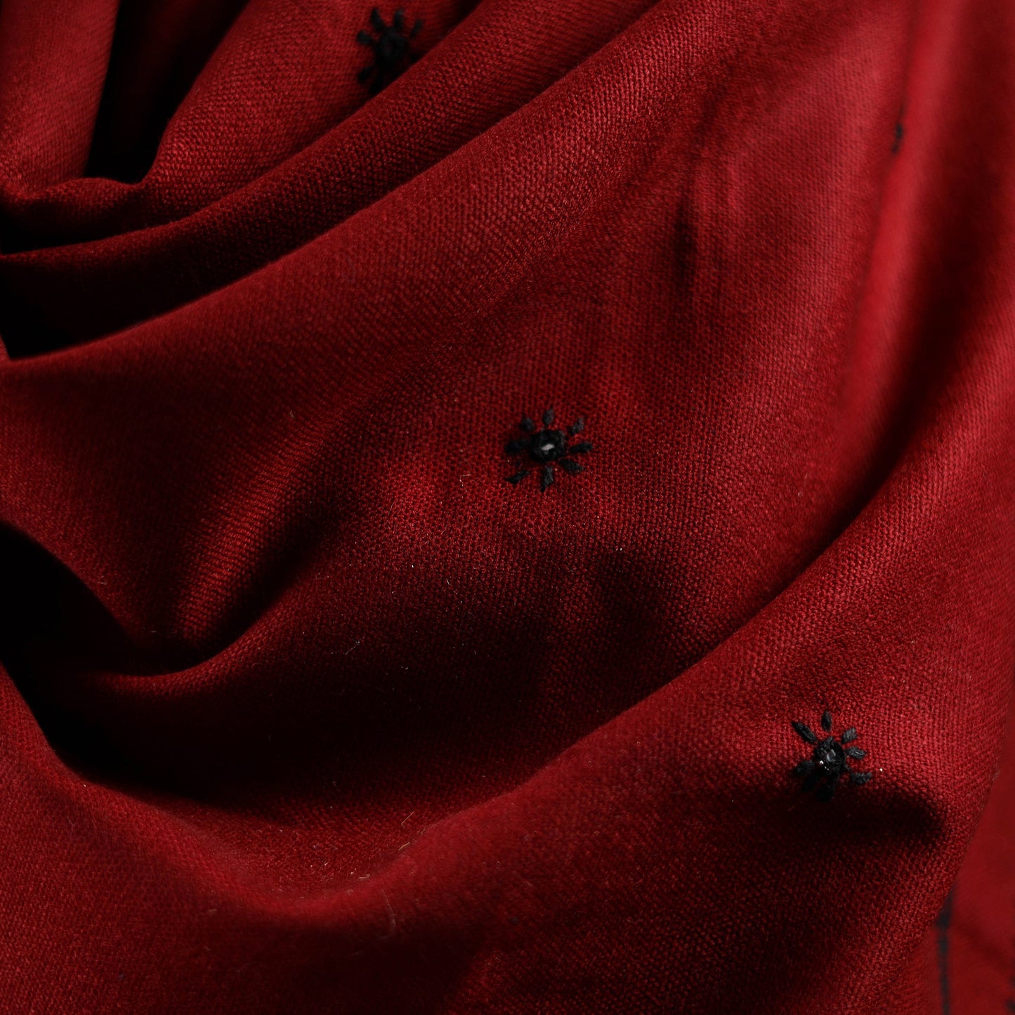 Kutch bhujodi handwoven mirror work wool shawl 21