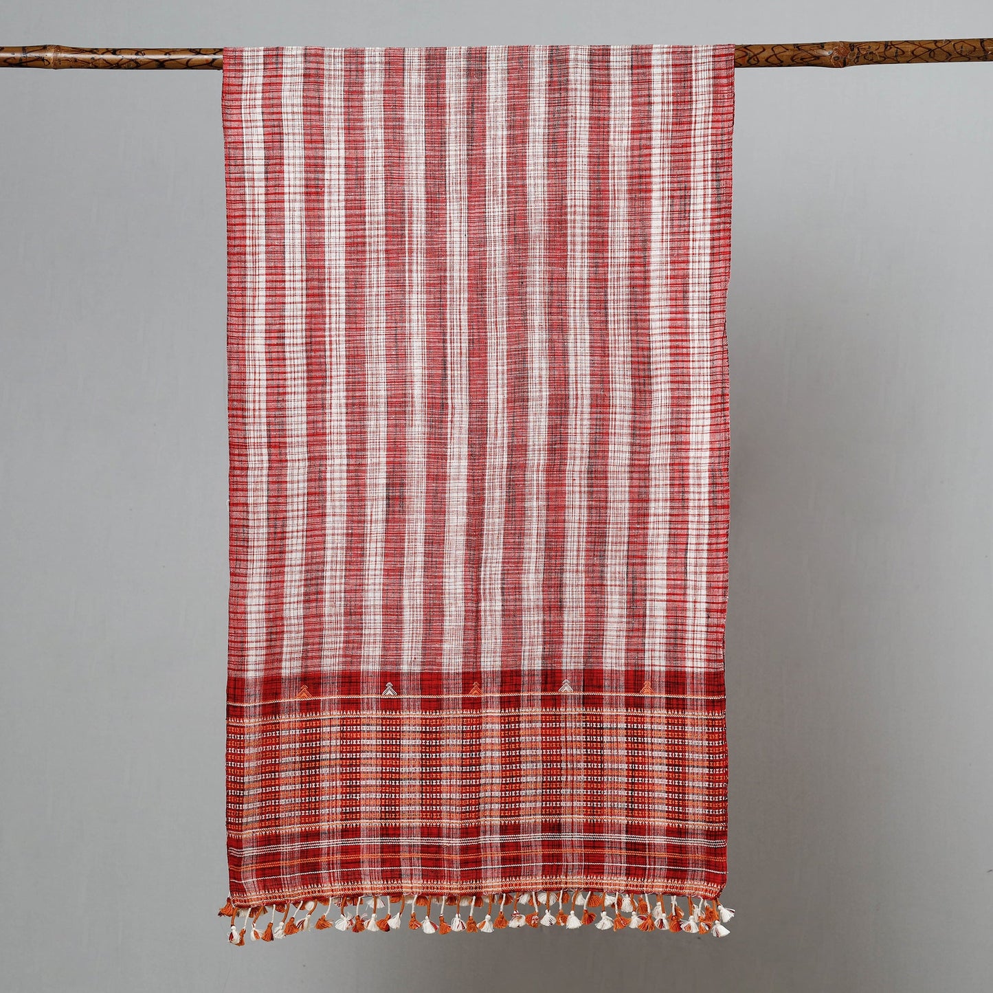 Kutch Bhujodi Weaving Handwoven Organic Kala Cotton Stole