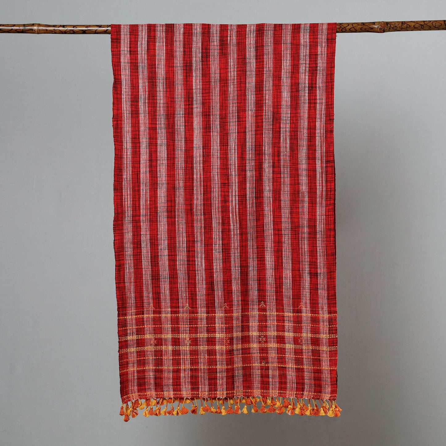 Kutch Bhujodi Weaving Handwoven Organic Kala Cotton Stole Online