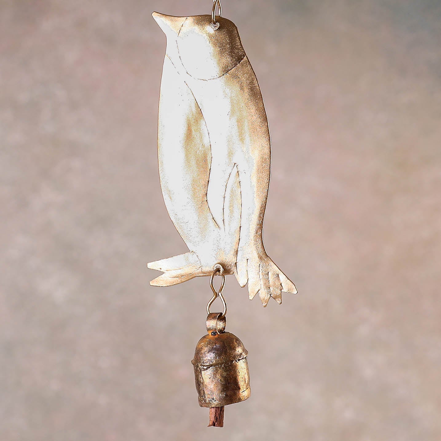 Kutch Copper Coated Bell With Leather Belt - Kite