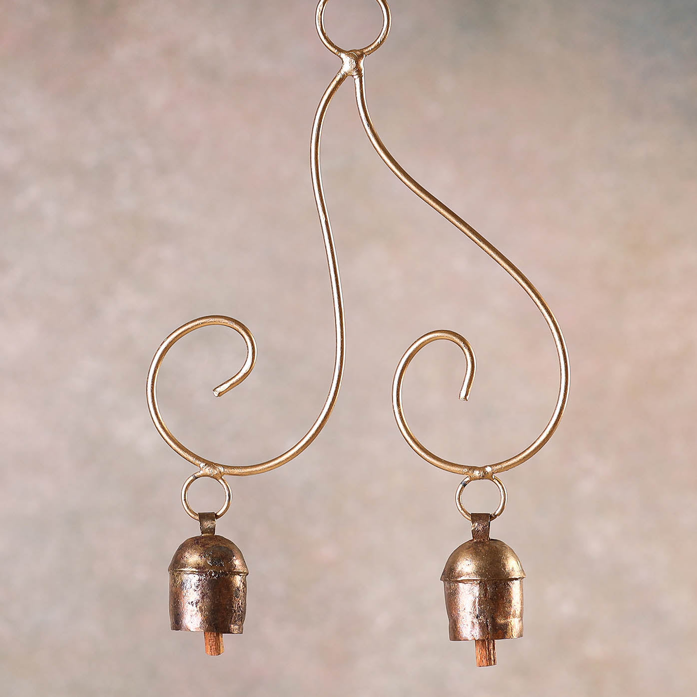 Kutch Copper Coated Bell With Leather Belt - Kite