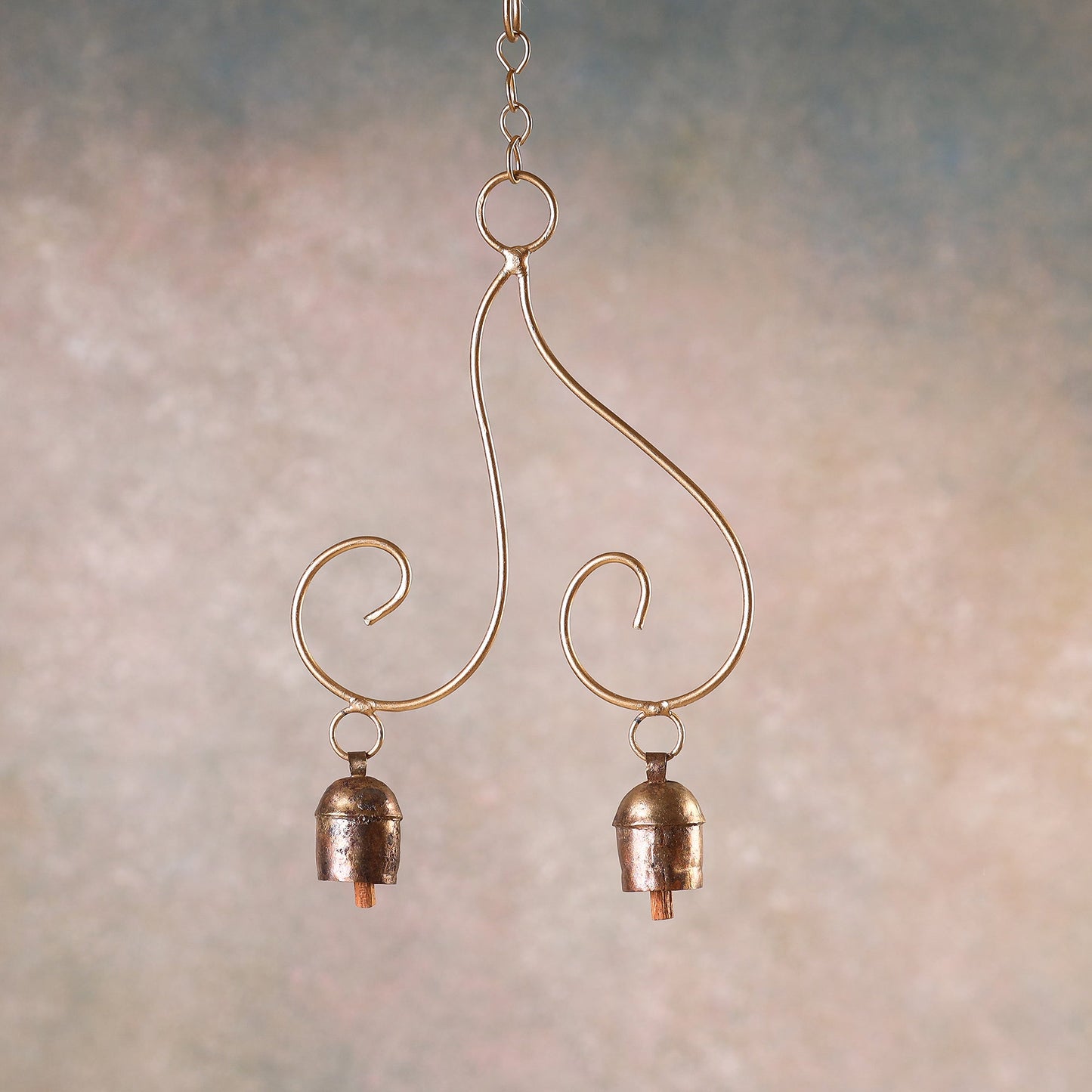 Kutch Copper Coated Bell With Leather Belt - Kite