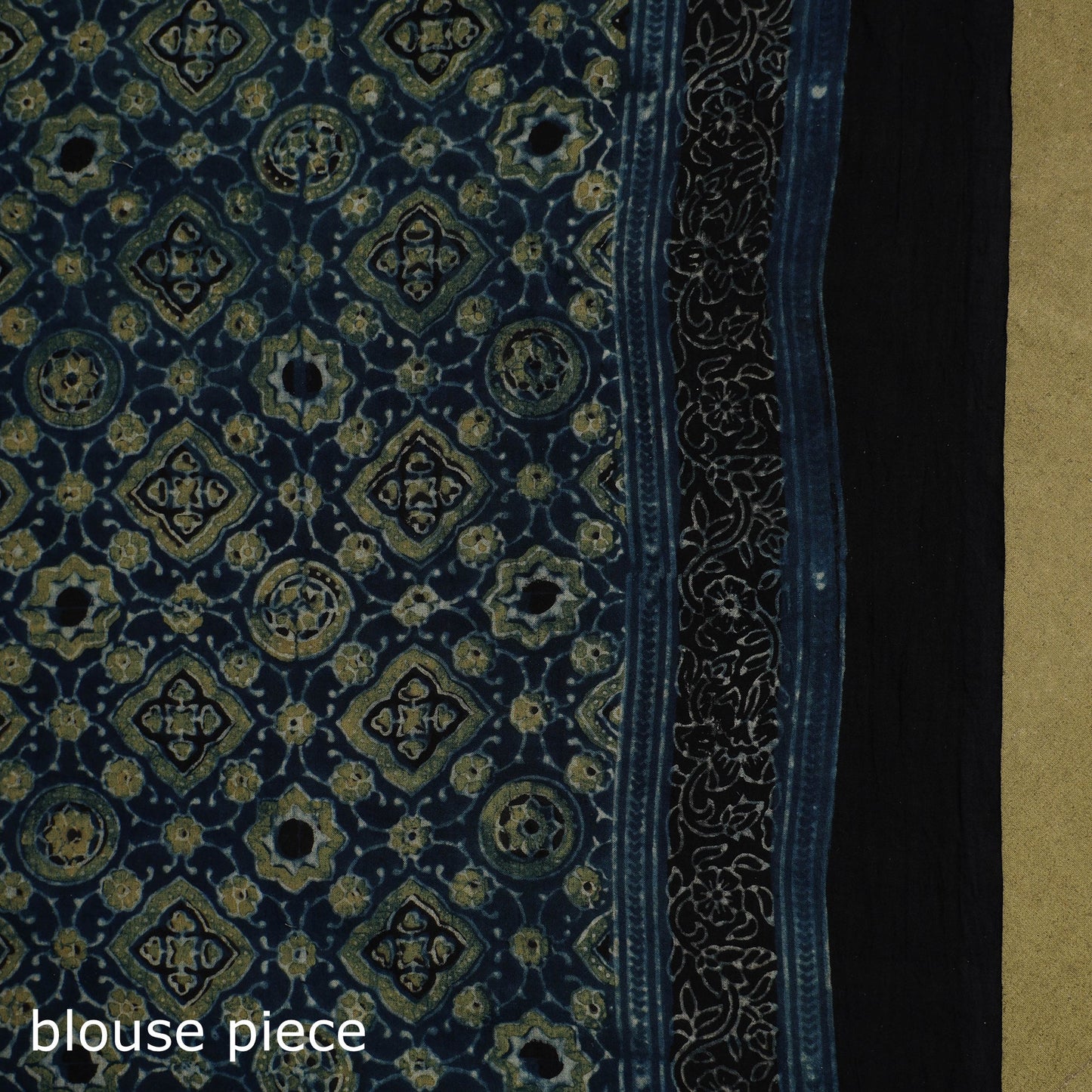 Kutch hand block print natural dyed pure mul cotton ajrakh