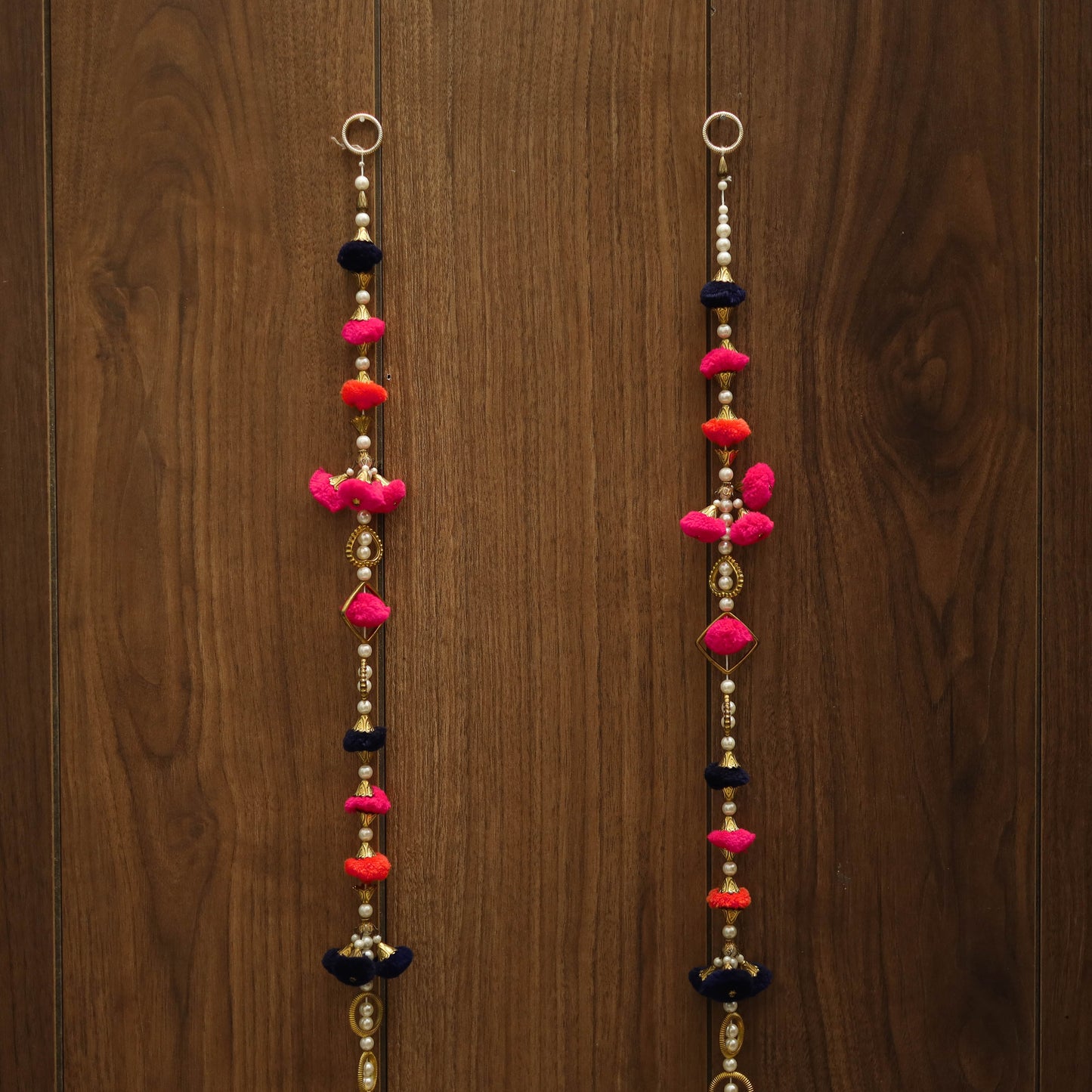 Kutch handmade bead & mirror work hanging (set of 2) 31