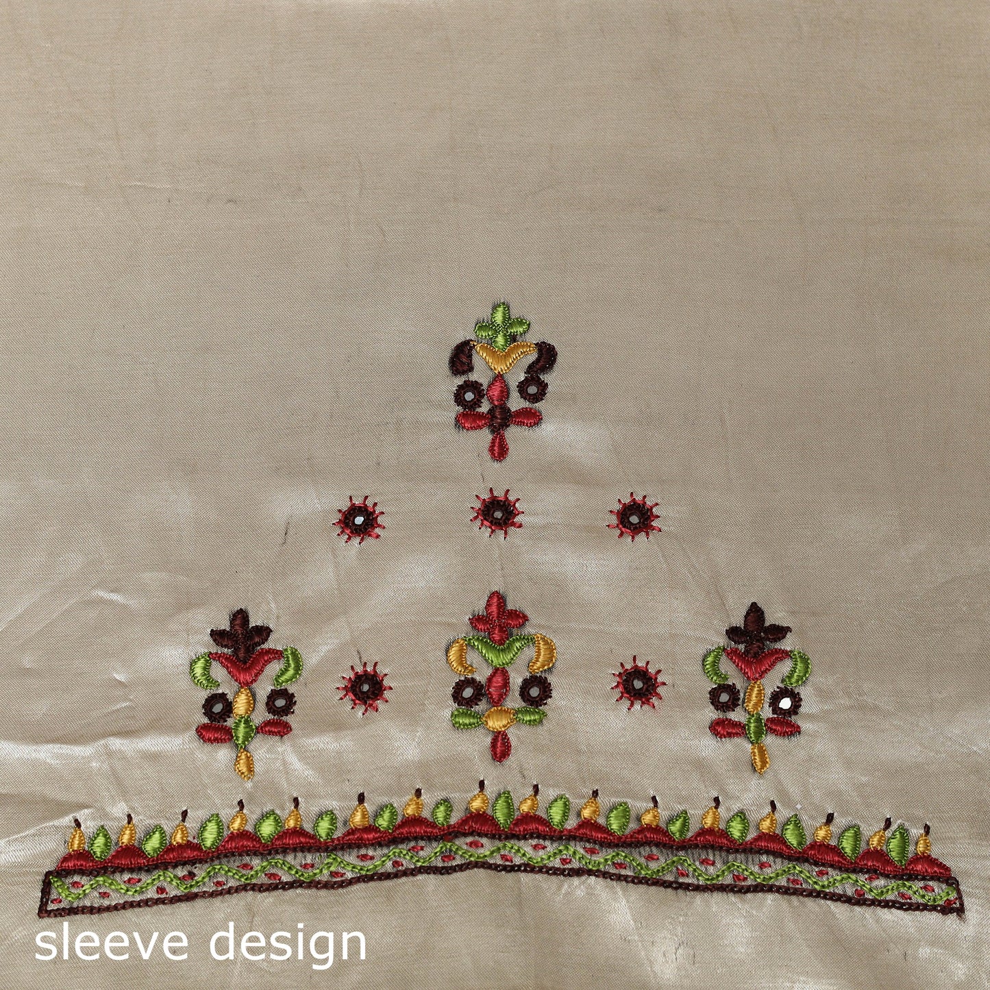 Kutch pakko hand embroidery mashru silk unstitched kurta