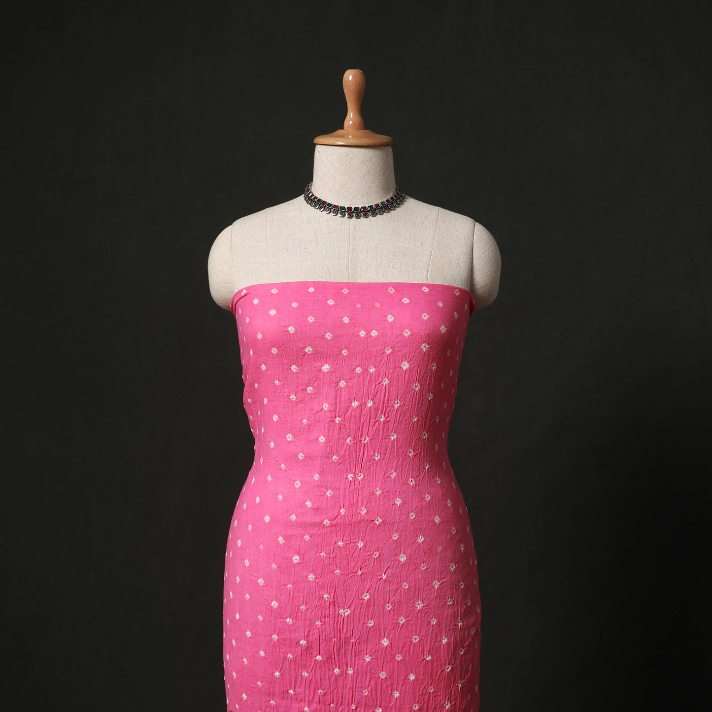 Kutch tie-dye cotton bandhani 2pc unstitched dress material