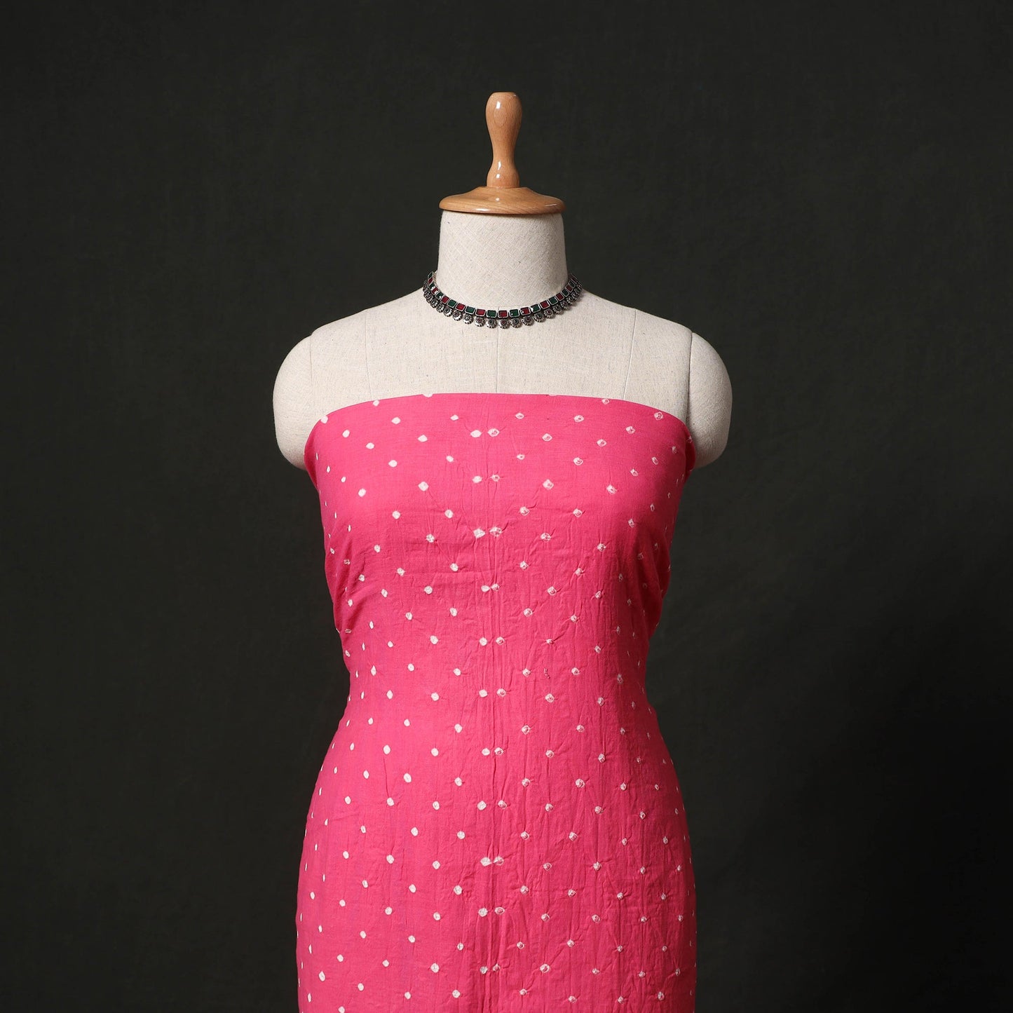 Kutch tie-dye cotton bandhani 2pc unstitched dress material