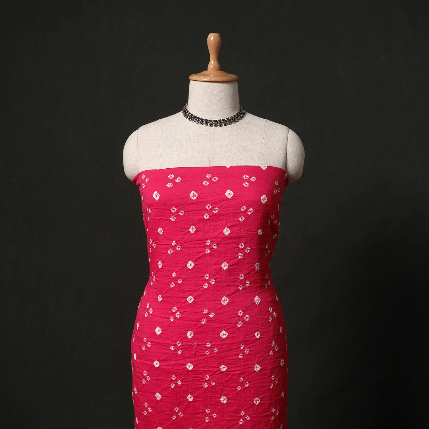 Kutch tie-dye cotton bandhani 2pc unstitched dress material