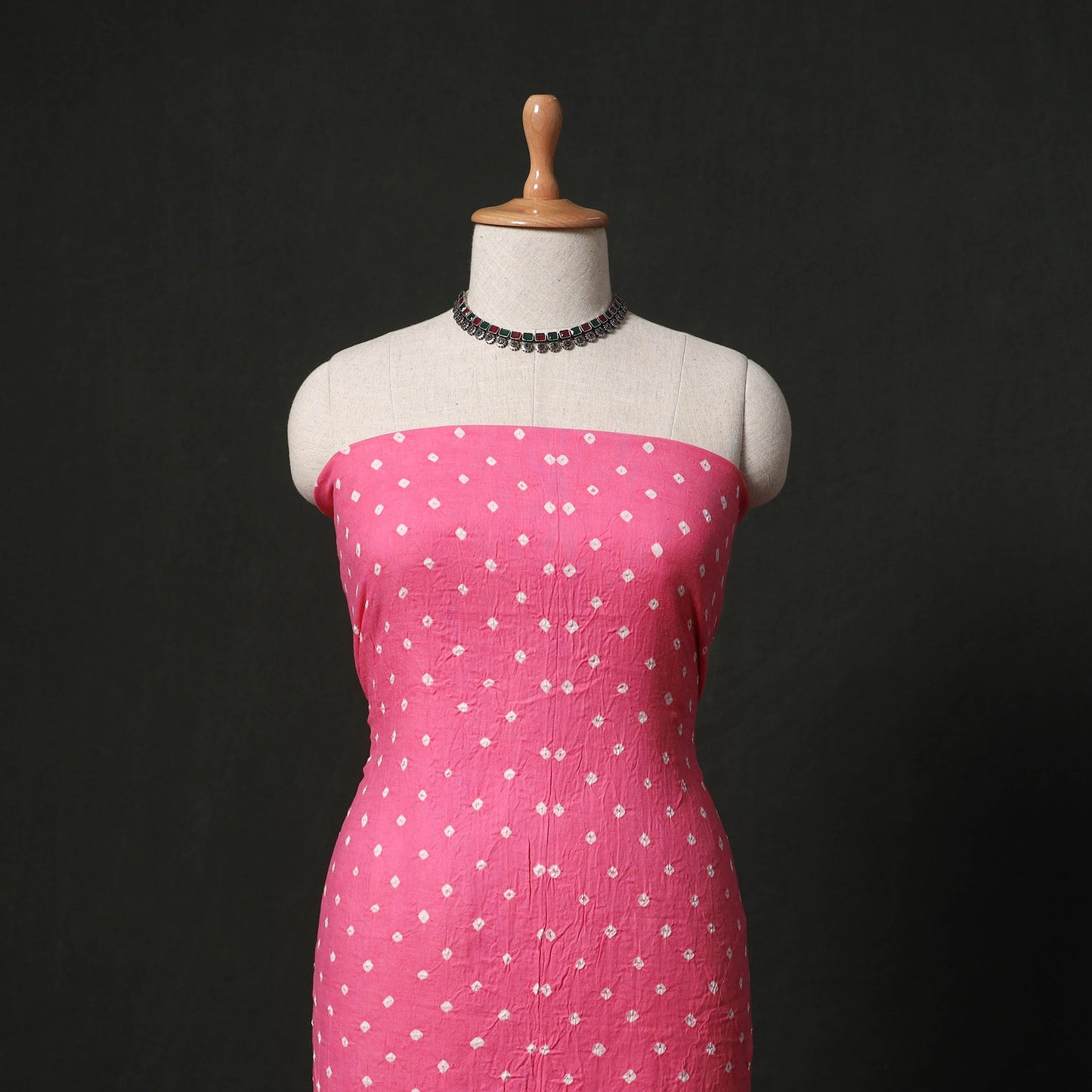 Kutch tie-dye cotton bandhani 2pc unstitched dress material