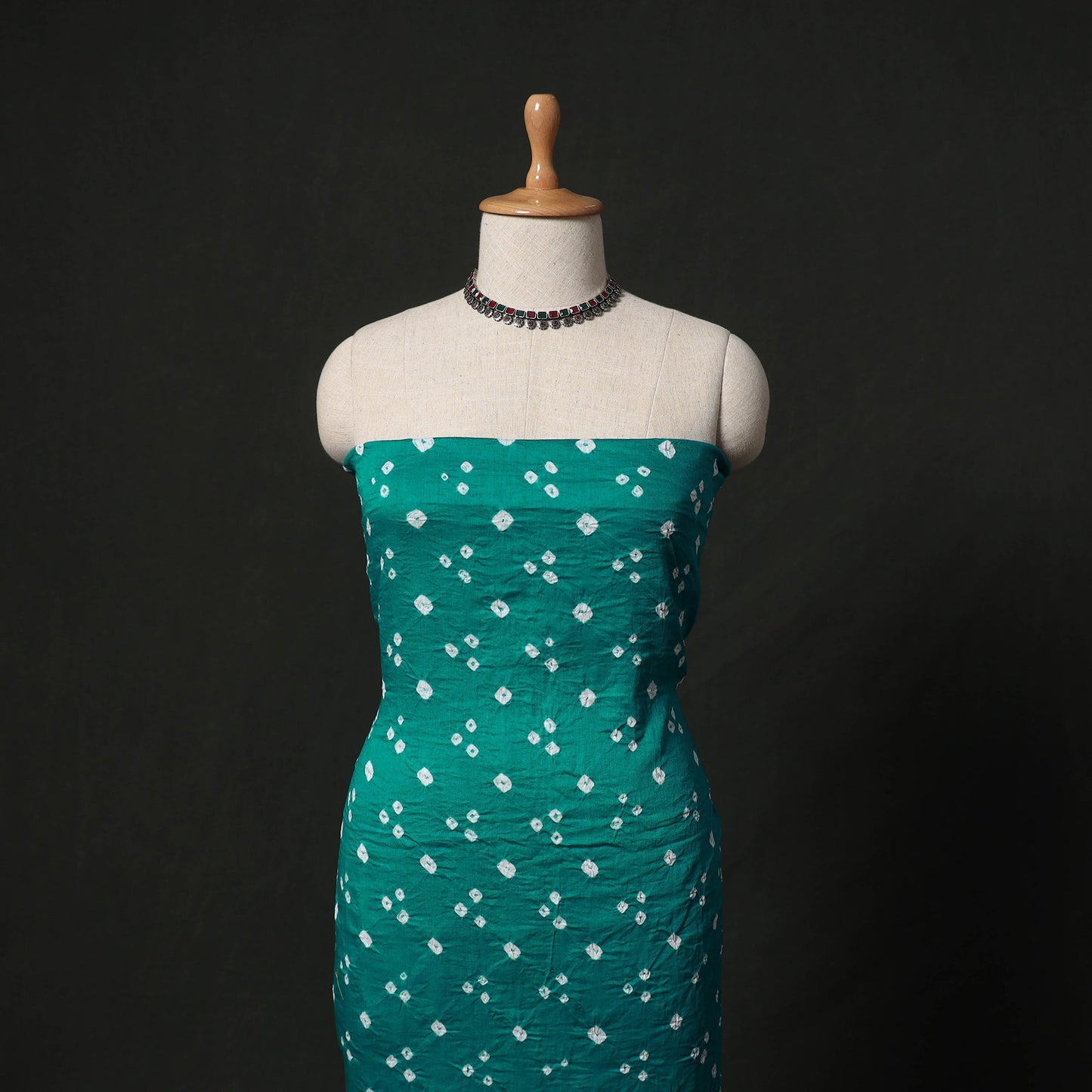 Kutch tie-dye cotton bandhani 2pc unstitched dress material