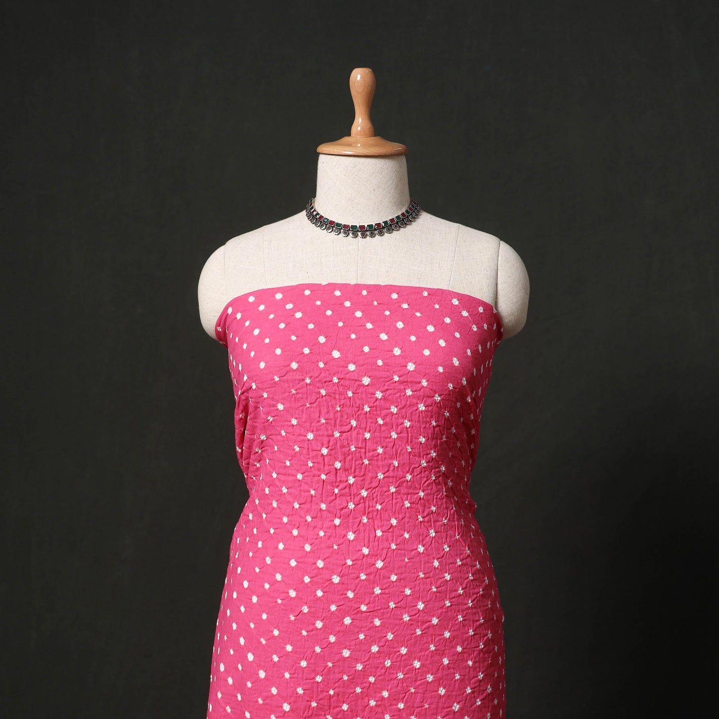 Kutch tie-dye cotton bandhani 2pc unstitched dress material