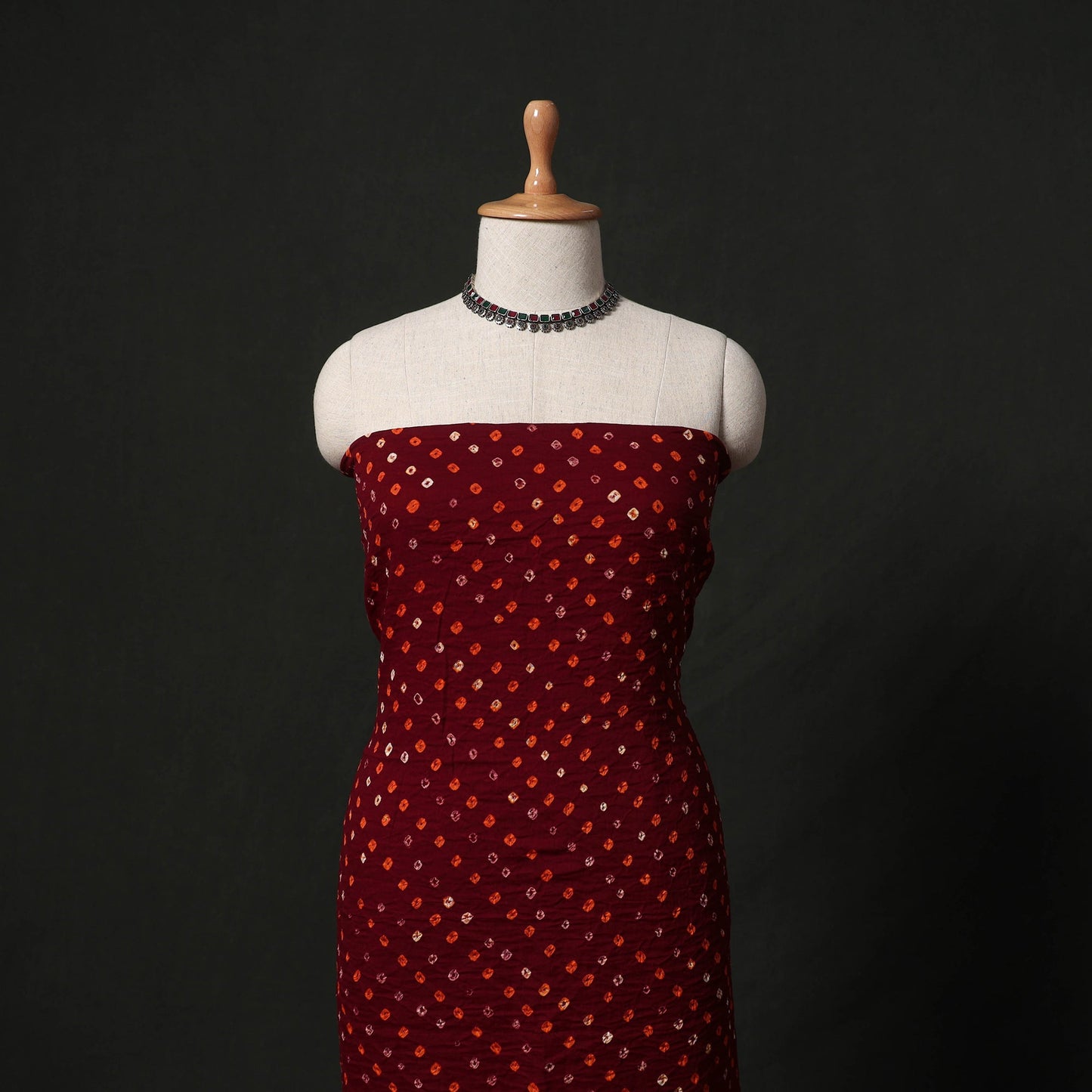 Kutch tie-dye cotton bandhani 2pc unstitched dress material