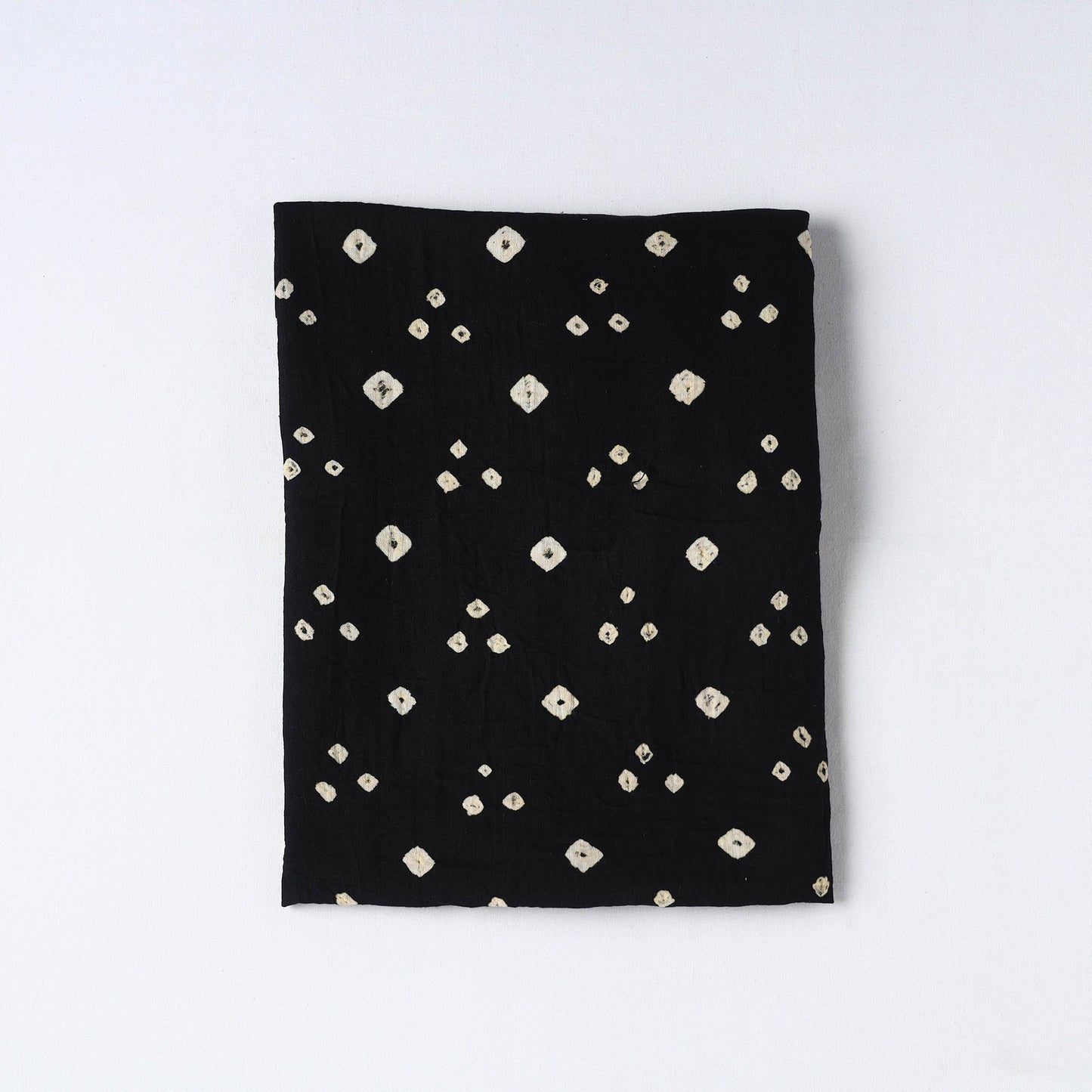 Black Black Kutch Tie-Dye Cotton Bandhani Precut Fabric