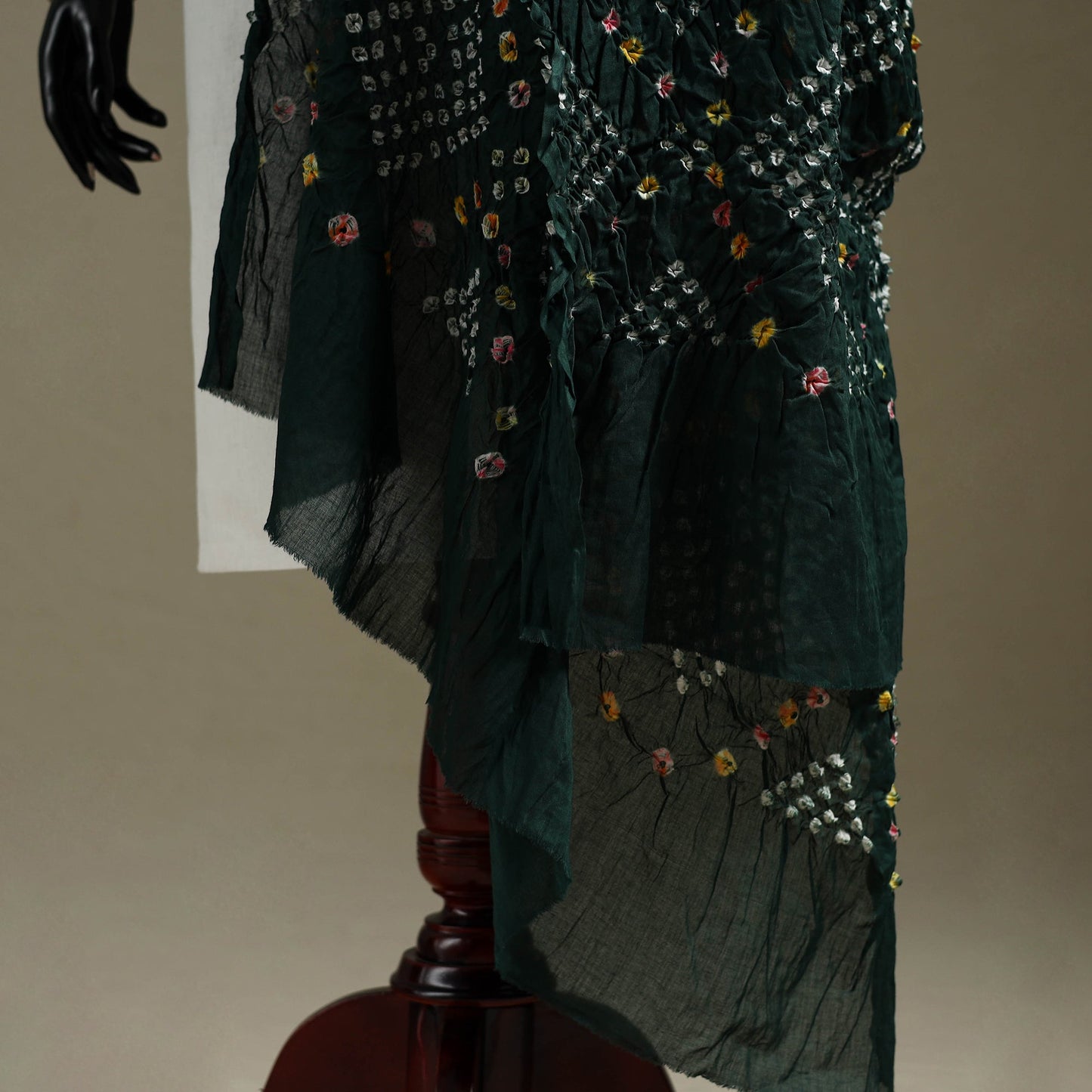 Kutch tie-dye mul cotton bandhani dupatta 04 - handcrafted