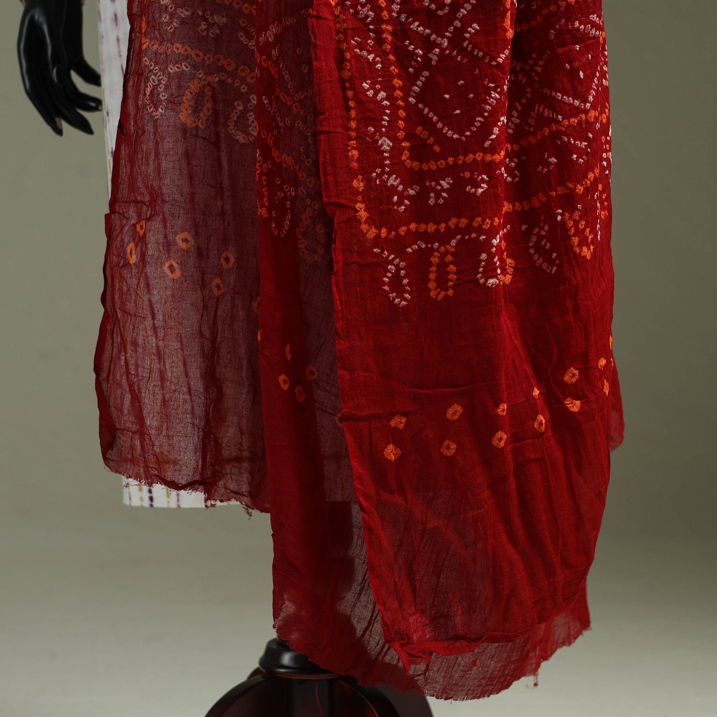Kutch tie-dye pure mul cotton bandhani dupatta 16