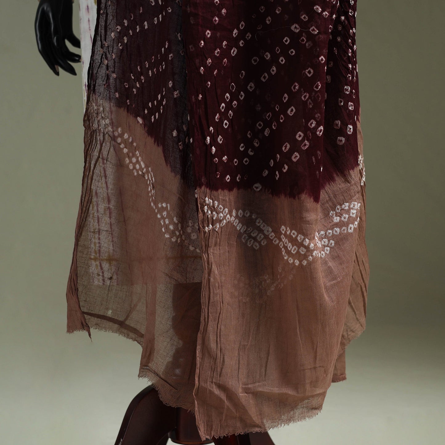 Kutch tie-dye pure mul cotton bandhani dupatta 24