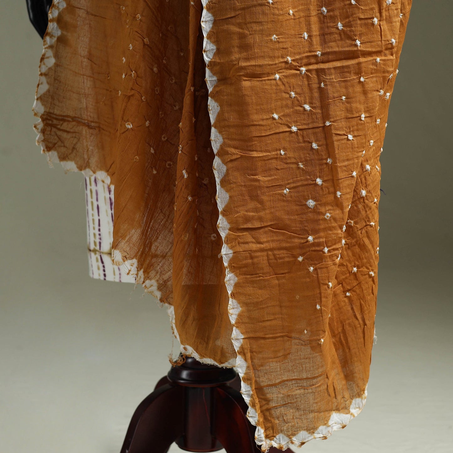 Kutch tie-dye pure mul cotton bandhani dupatta 26