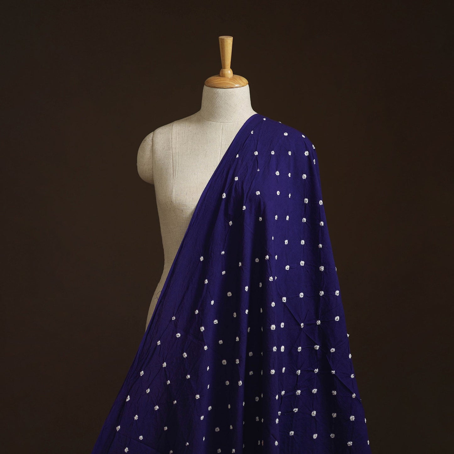 Kutch tie-dye pure mul cotton bandhani fabric 08