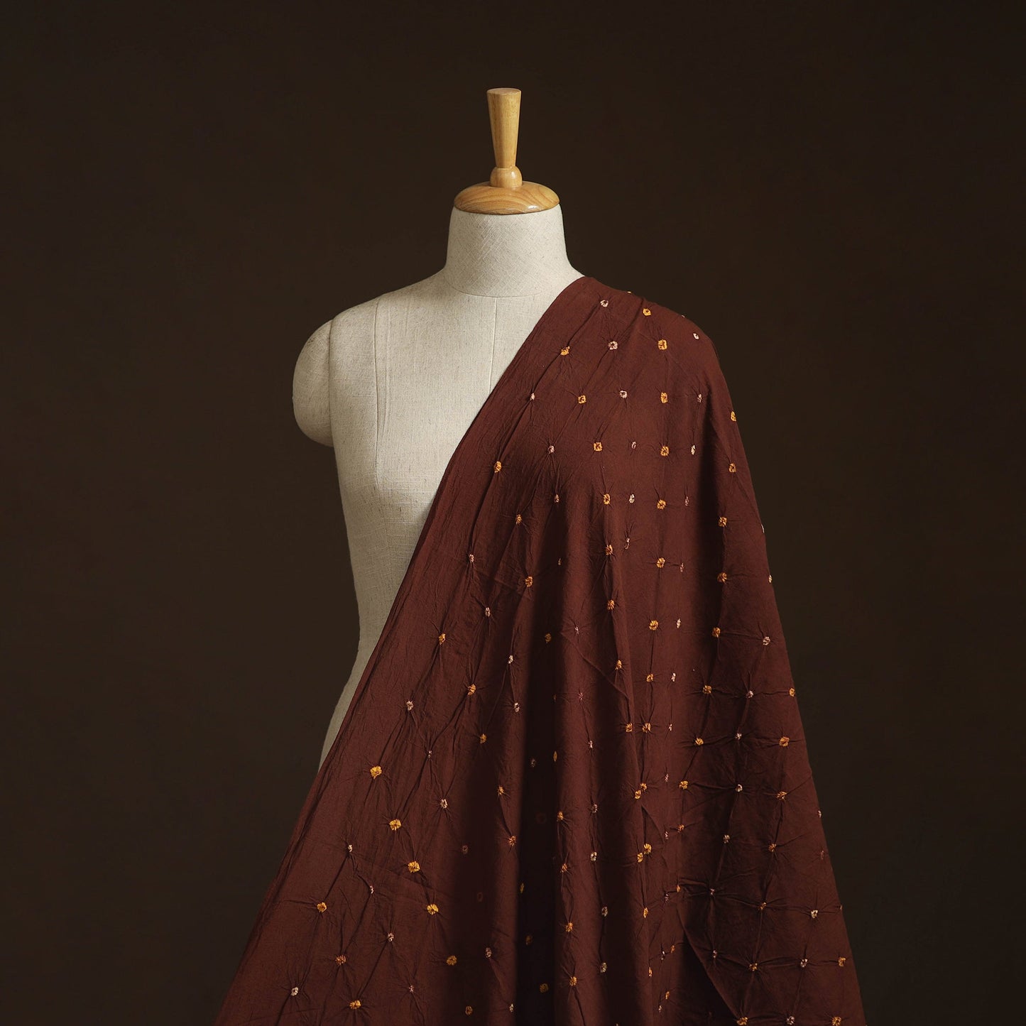 Kutch tie-dye pure mul cotton bandhani fabric 17