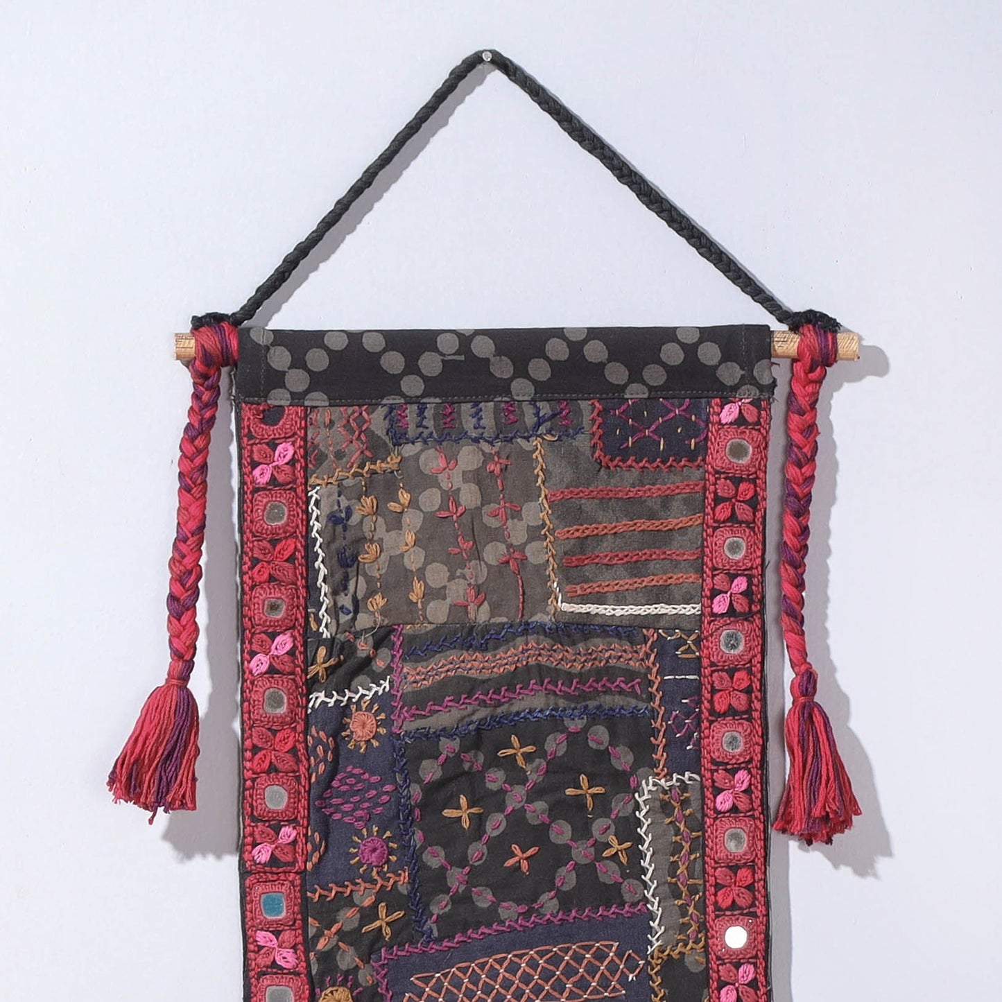 Lambani Tribal Embroidered Wall Hanging with Mirror Work