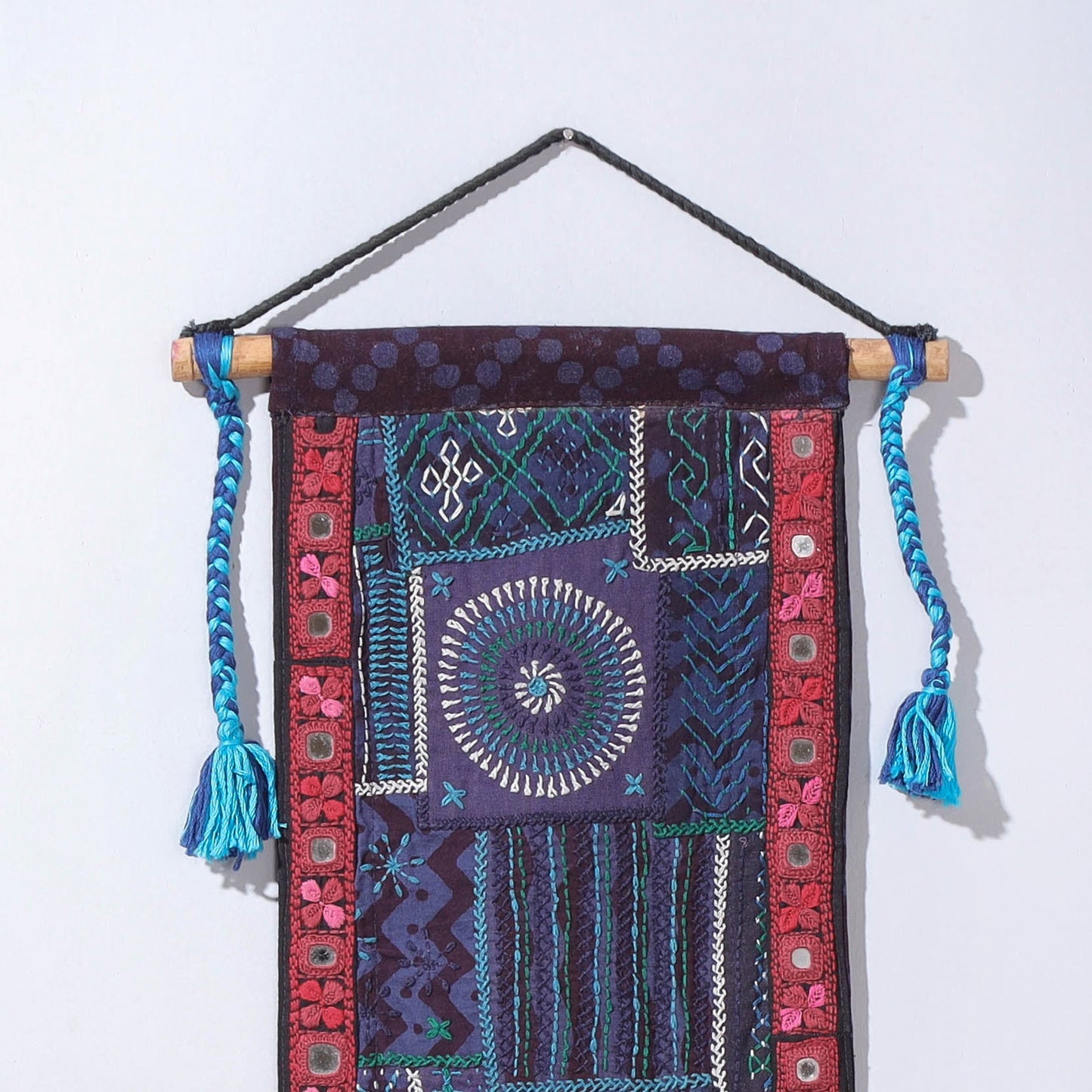 Lambani Tribal Embroidered Wall Hanging with Mirror Work